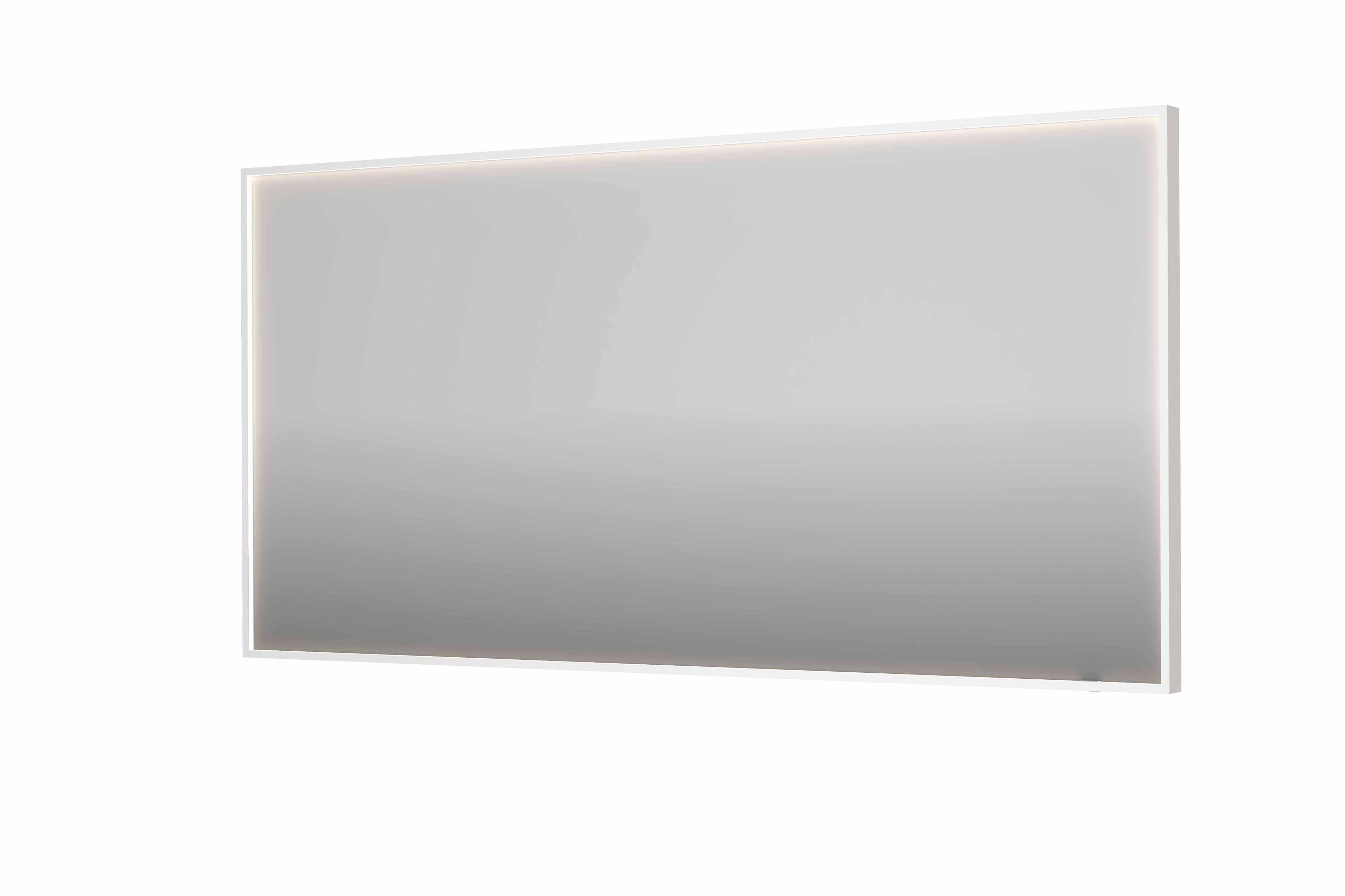 Ink SP19 spiegel in kader 160x80cm directe LED verlichting rondom - mat wit