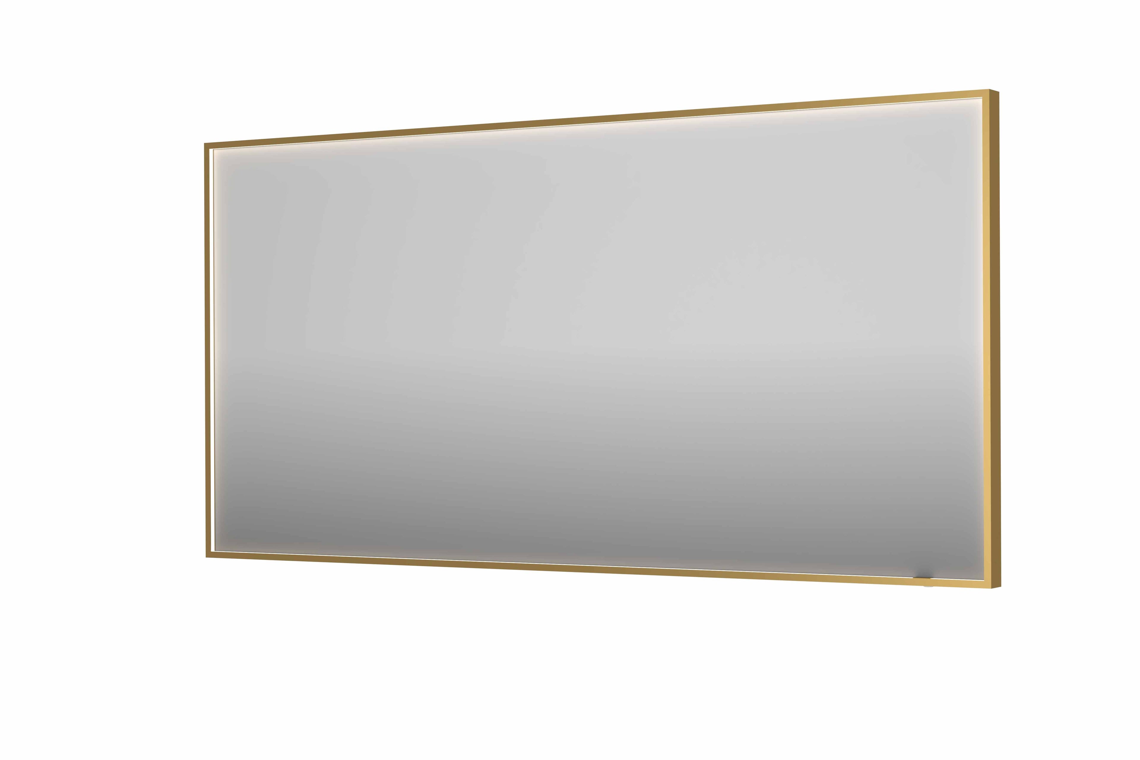 Ink SP19 spiegel in kader 160x80cm directe LED verlichting rondom - Geborsteld Mat Goud