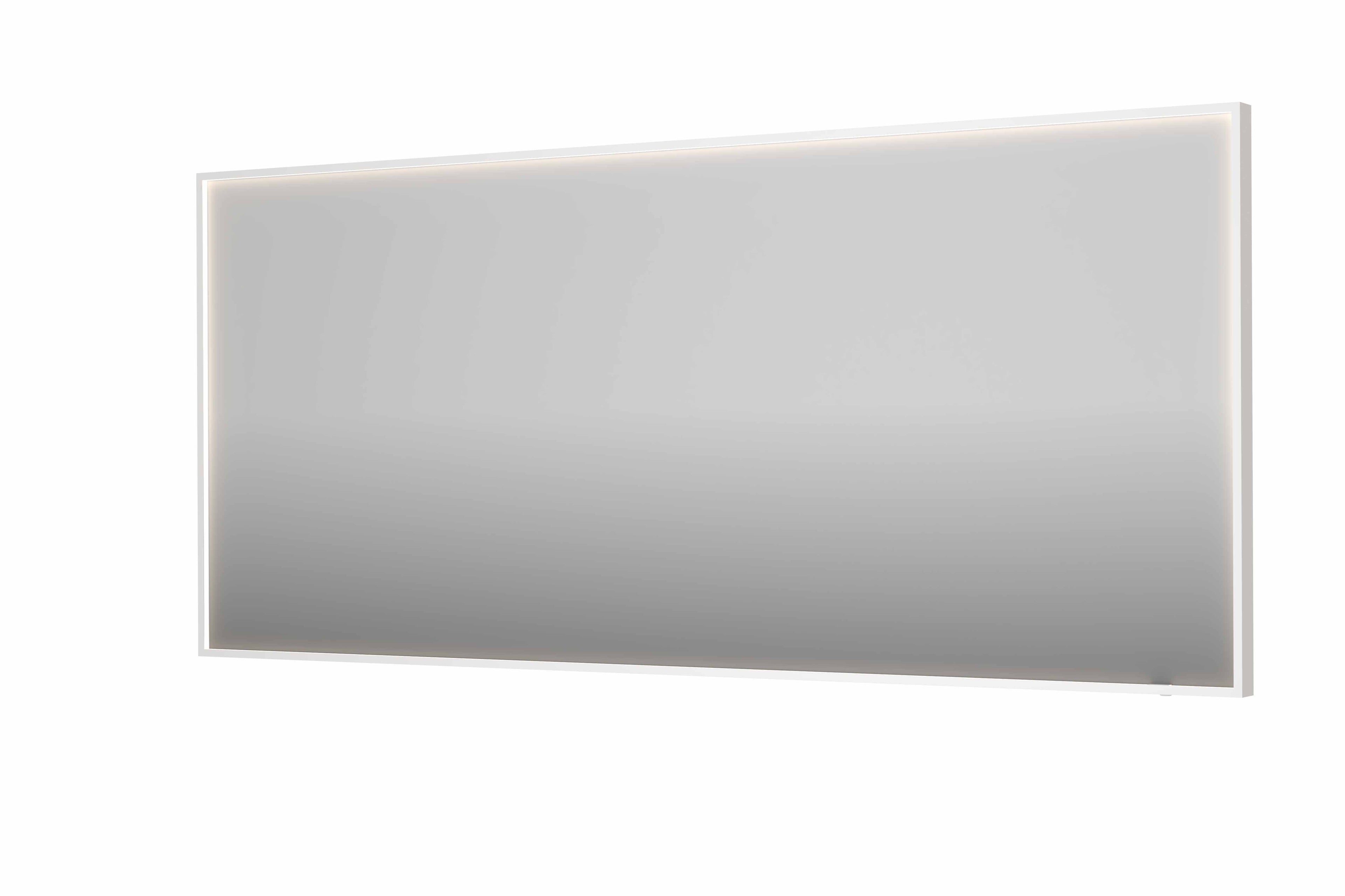 Ink SP19 spiegel in kader 180x80cm directe LED verlichting rondom - mat wit