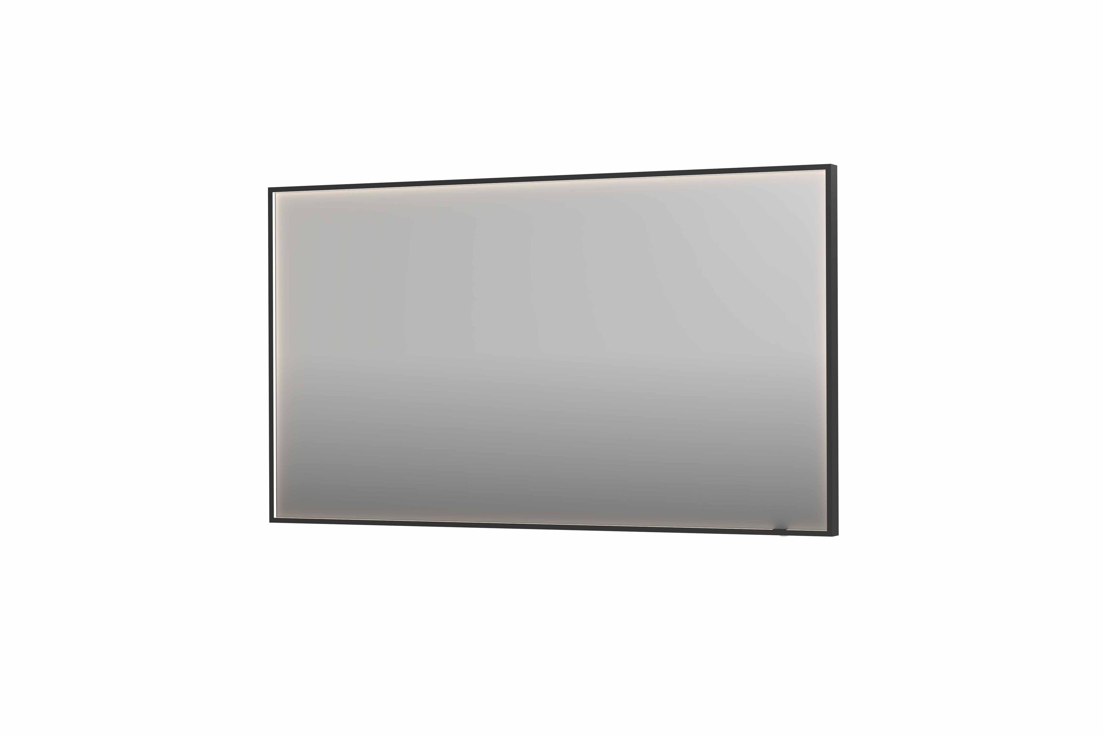 Ink SP19 spiegel in kader 140x80cm directe LED verlichting rondom - geborsteld metal black