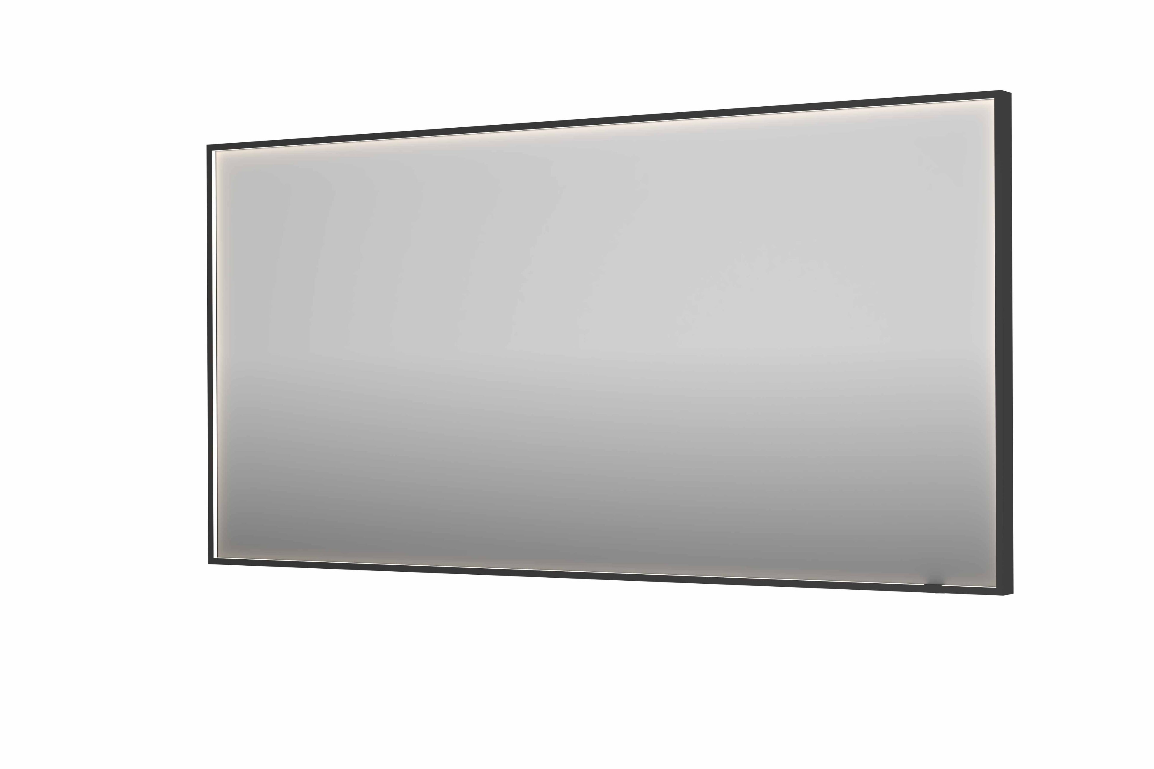 Ink SP19 spiegel in kader 160x80cm directe LED verlichting rondom - geborsteld metal black