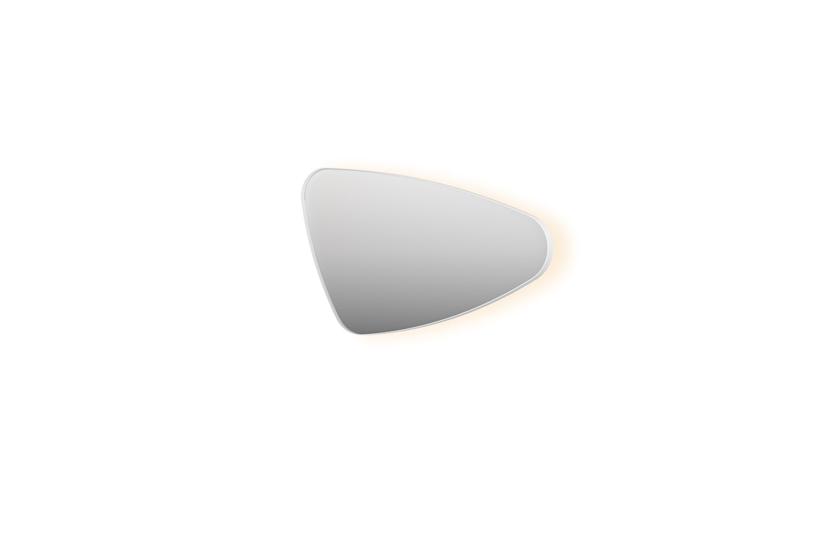 Ink SP23 spiegel organisch in kader 100x60cm indirecte LED - rechts - mat wit