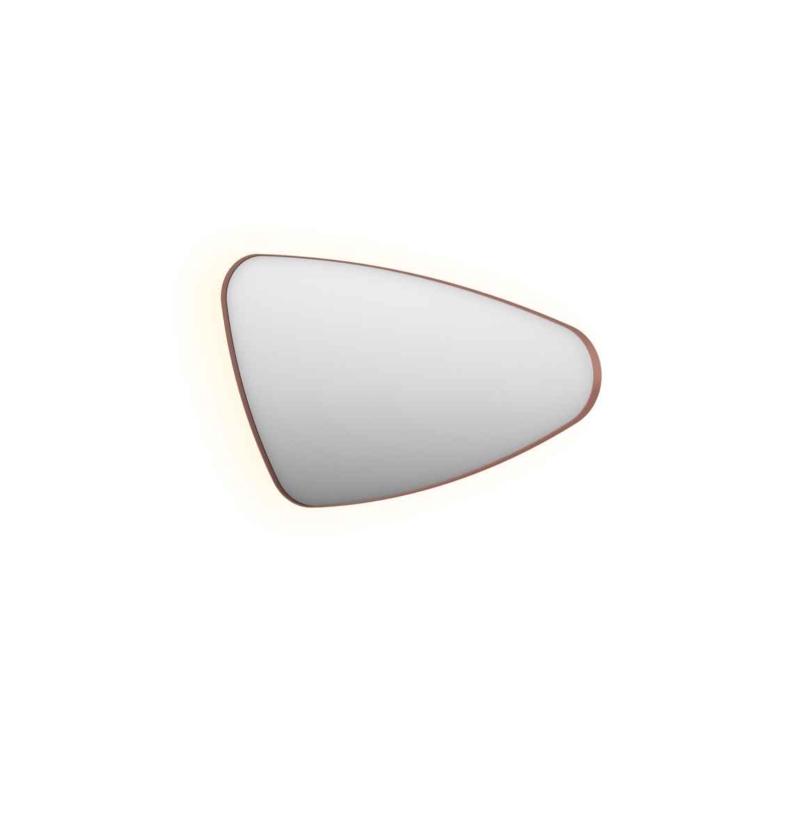 Ink SP23 spiegel organisch in kader 100x60cm indirecte LED - rechts - geborsteld koper