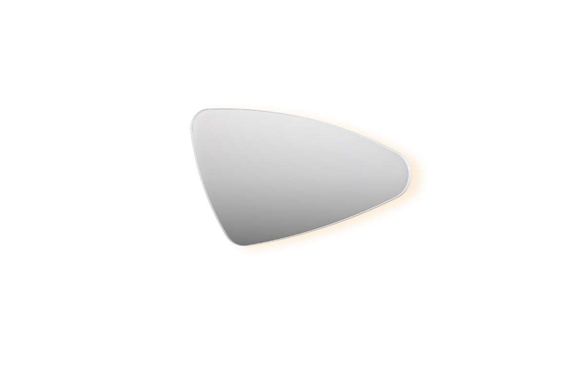 Ink SP23 spiegel organisch in kader 120x70cm indirecte LED - rechts - mat wit