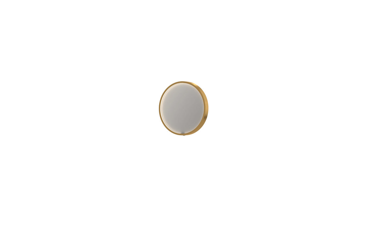 Ink SP24 spiegel rond in kader 40cm directe LED - Geborsteld Mat Goud