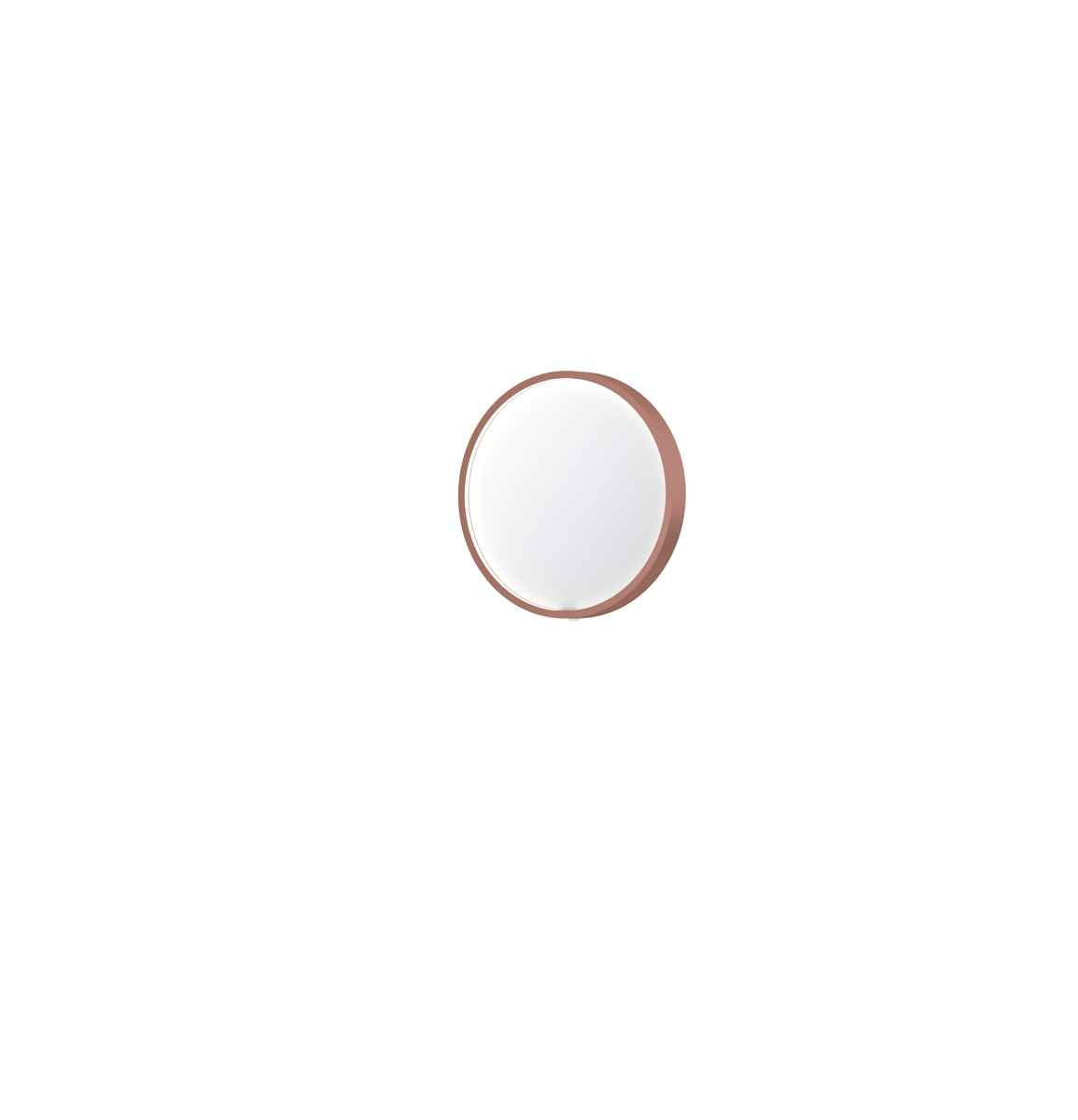 Ink SP24 spiegel rond in kader 40cm directe LED - geborsteld koper