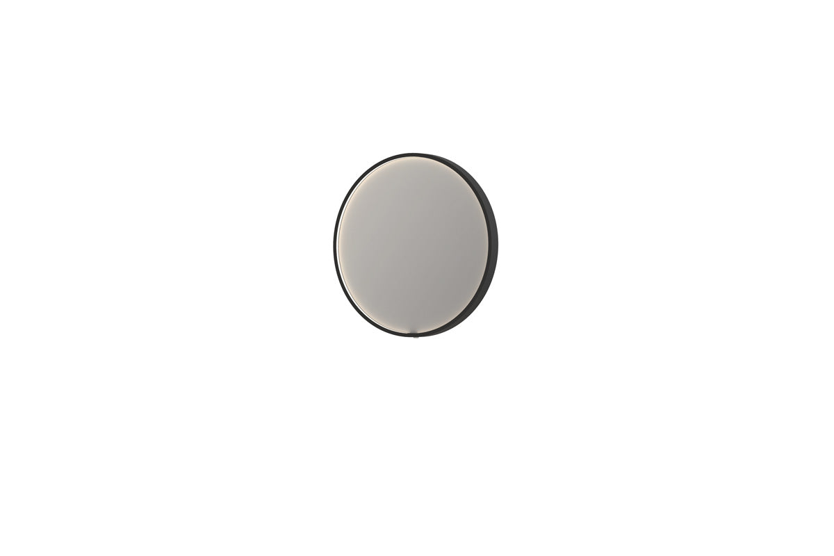 Ink SP24 spiegel rond in kader 60cm directe LED - mat zwart