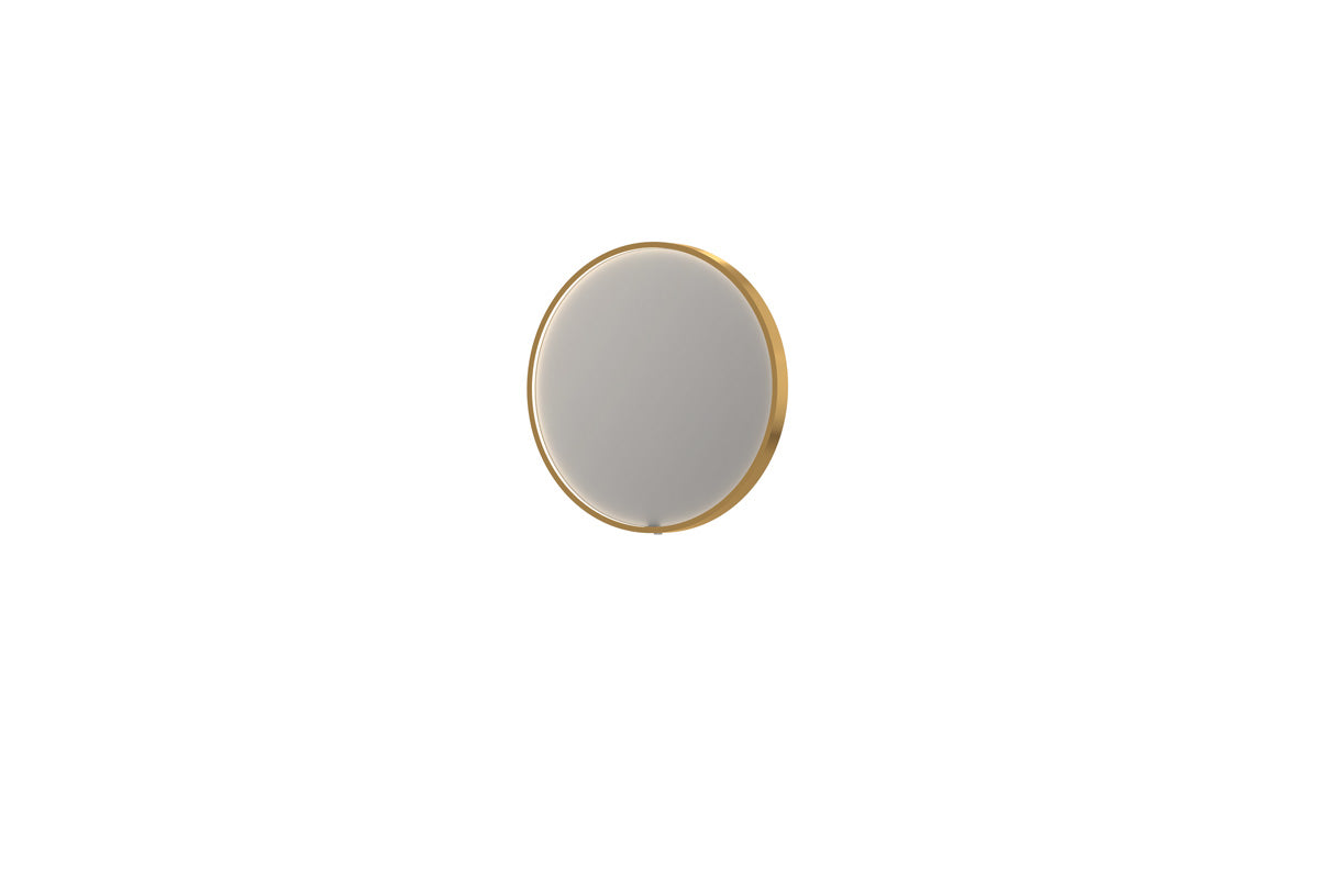 Ink SP24 spiegel rond in kader 60cm directe LED - Geborsteld Mat Goud