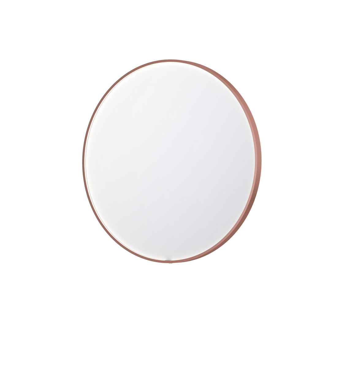 Ink SP24 spiegel rond in kader 80cm directe LED - geborsteld koper