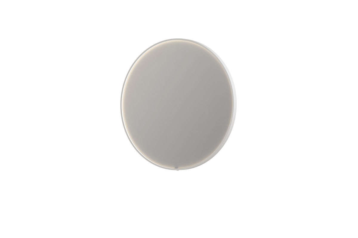 Ink SP24 spiegel rond in kader 100cm directe LED - mat wit