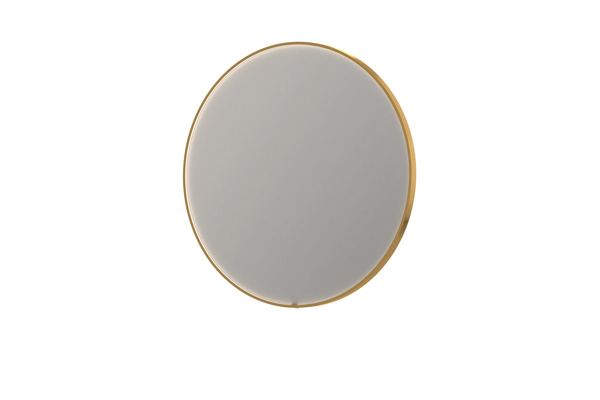 Ink SP24 spiegel rond in kader 120cm directe LED - Geborsteld Mat Goud