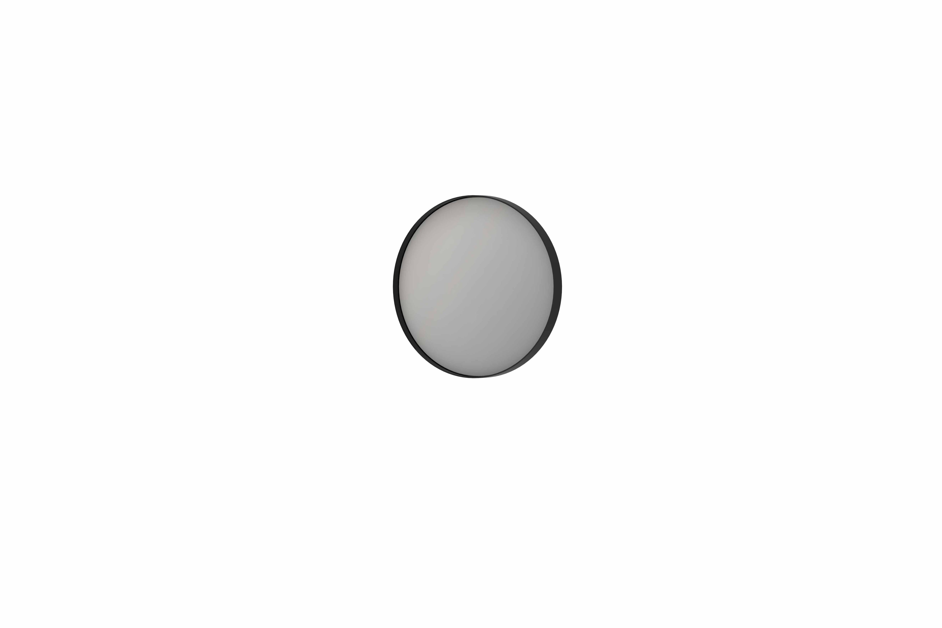 Ink SP15 spiegel rond in kader 40cm - geborsteld metal black