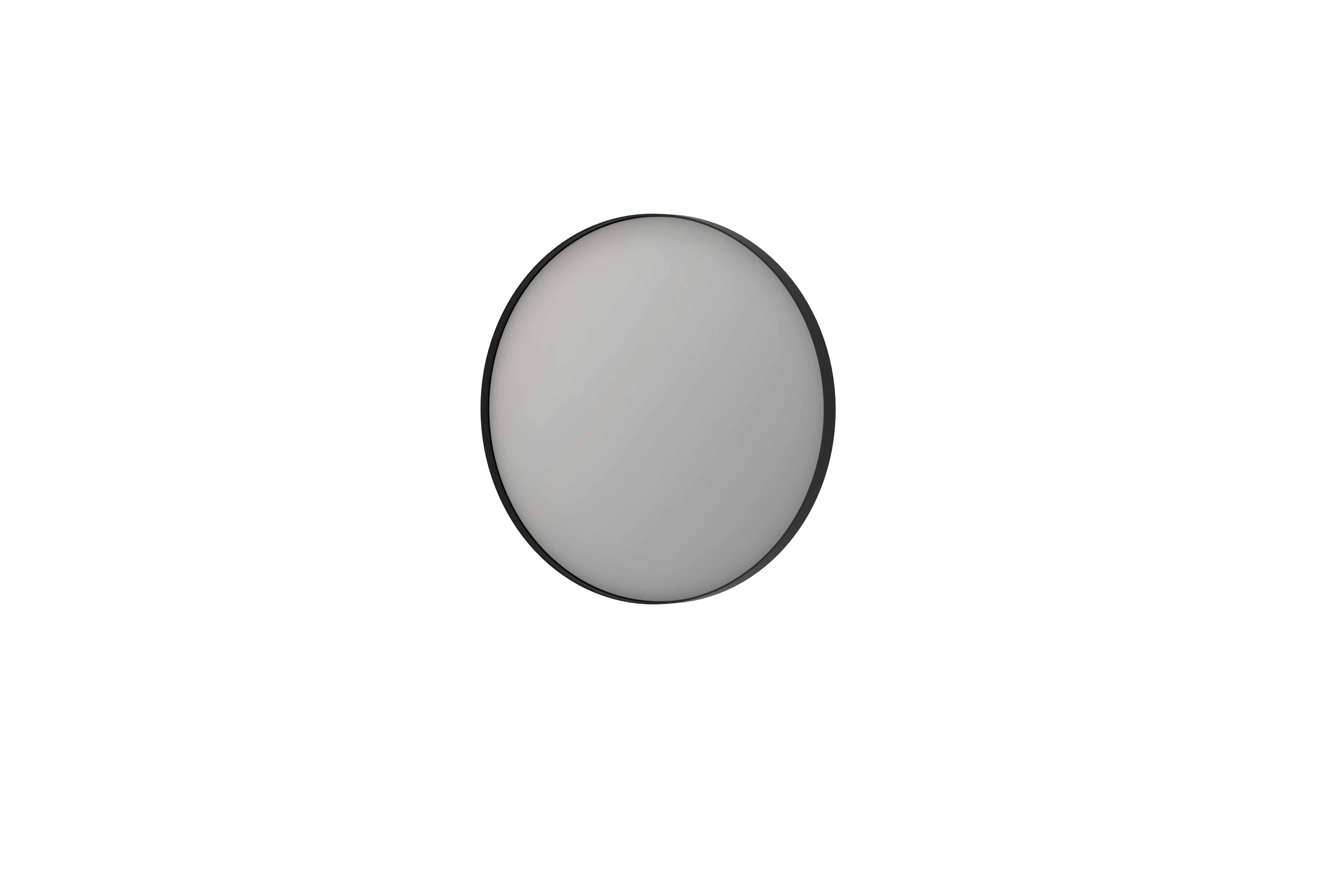Ink SP15 spiegel rond in kader 60cm - geborsteld metal black
