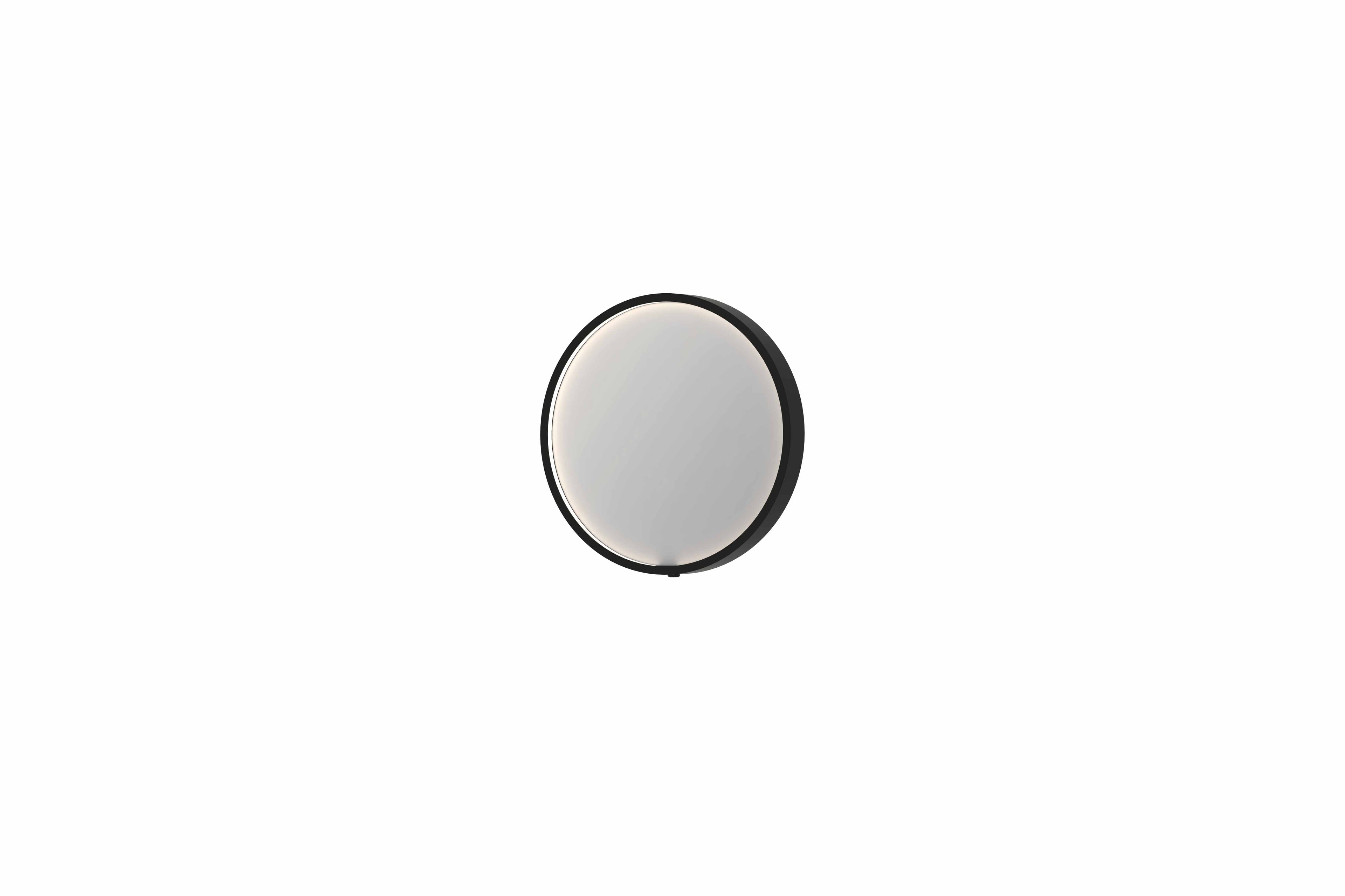 Ink SP24 spiegel rond in kader 40cm directe LED - geborsteld metal black