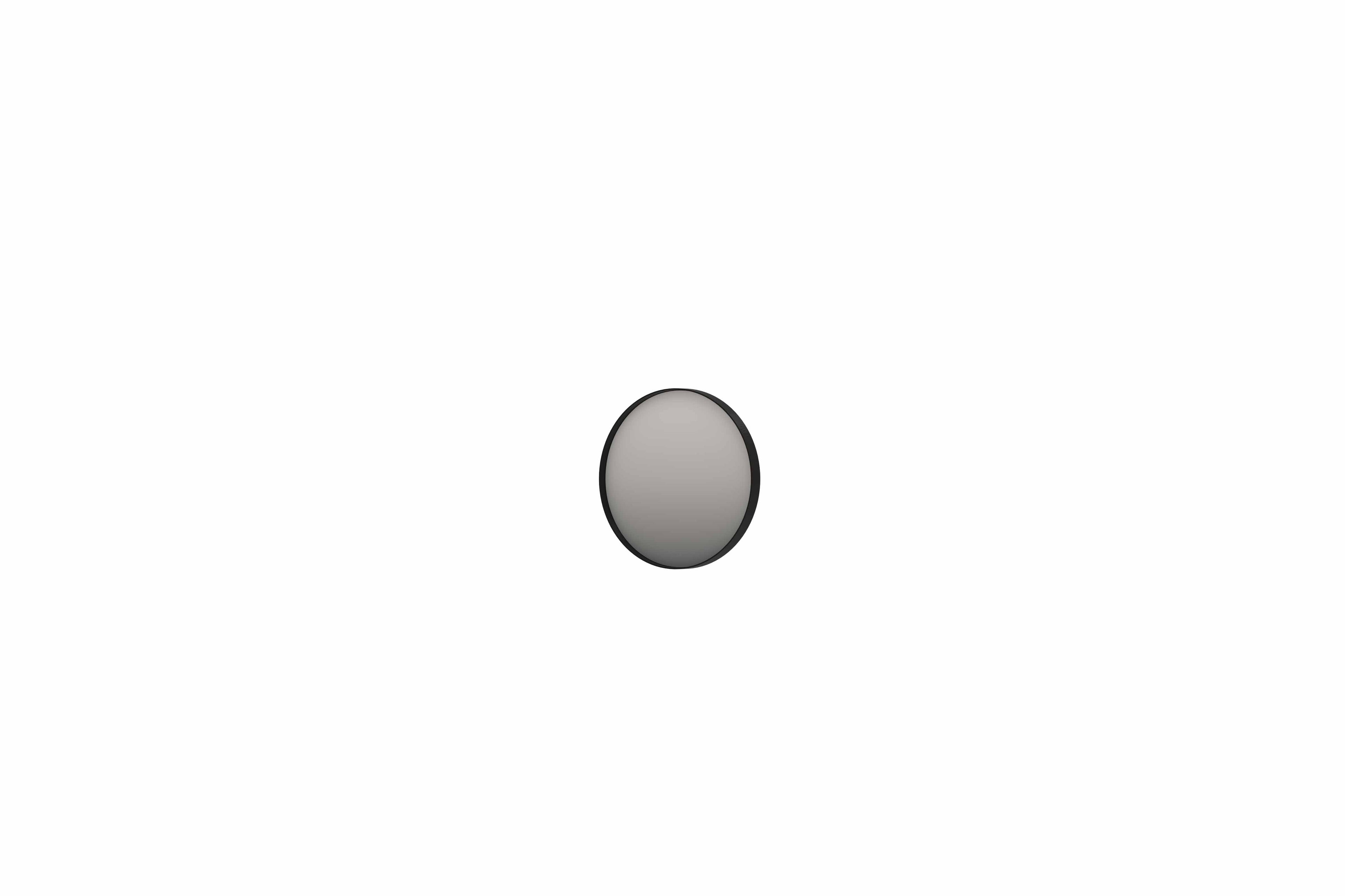 Ink SP17 spiegel rond in kader 40cm indirecte LED - geborsteld metal black