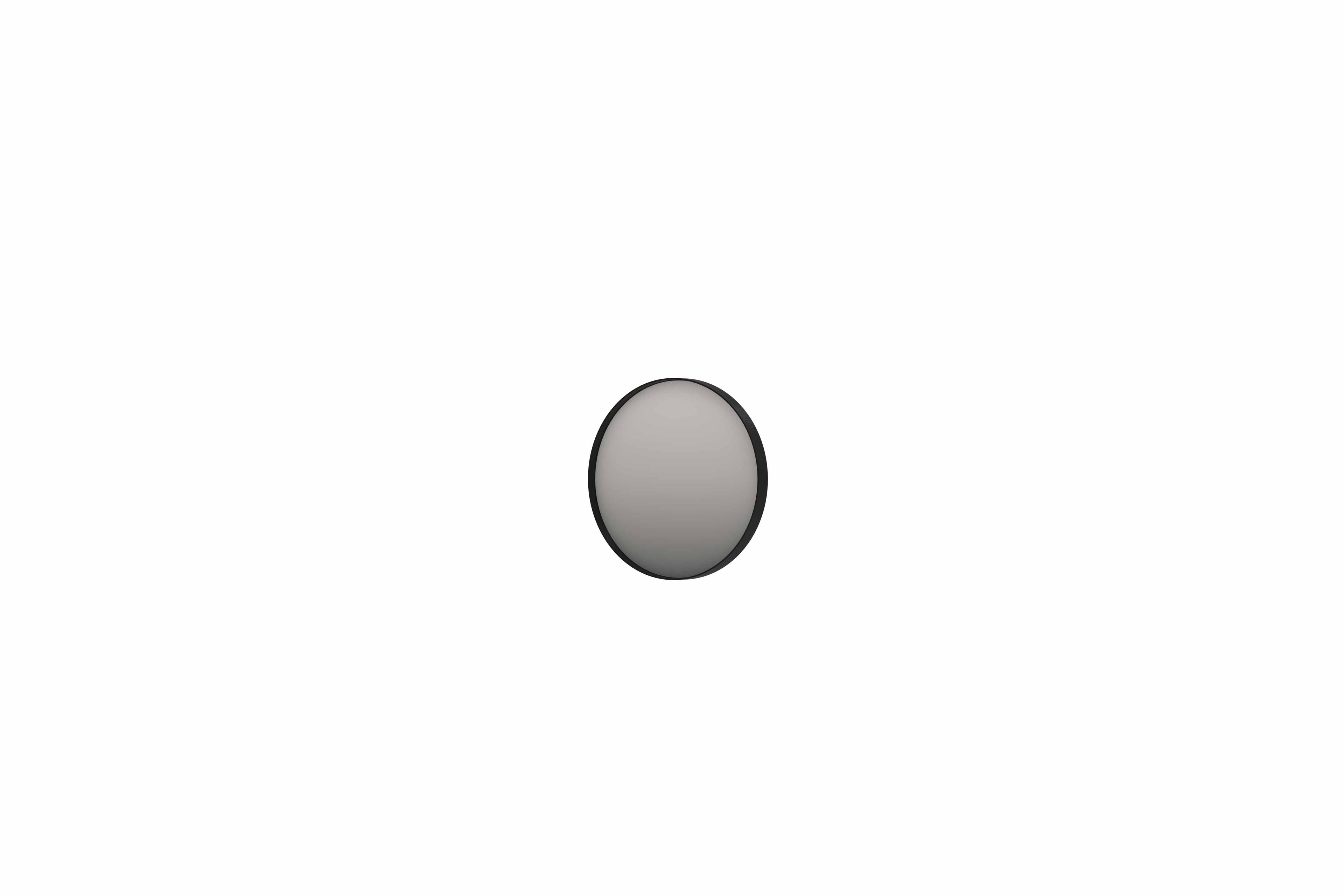 Ink SP17 spiegel rond in kader 60cm indirecte LED - geborsteld metal black