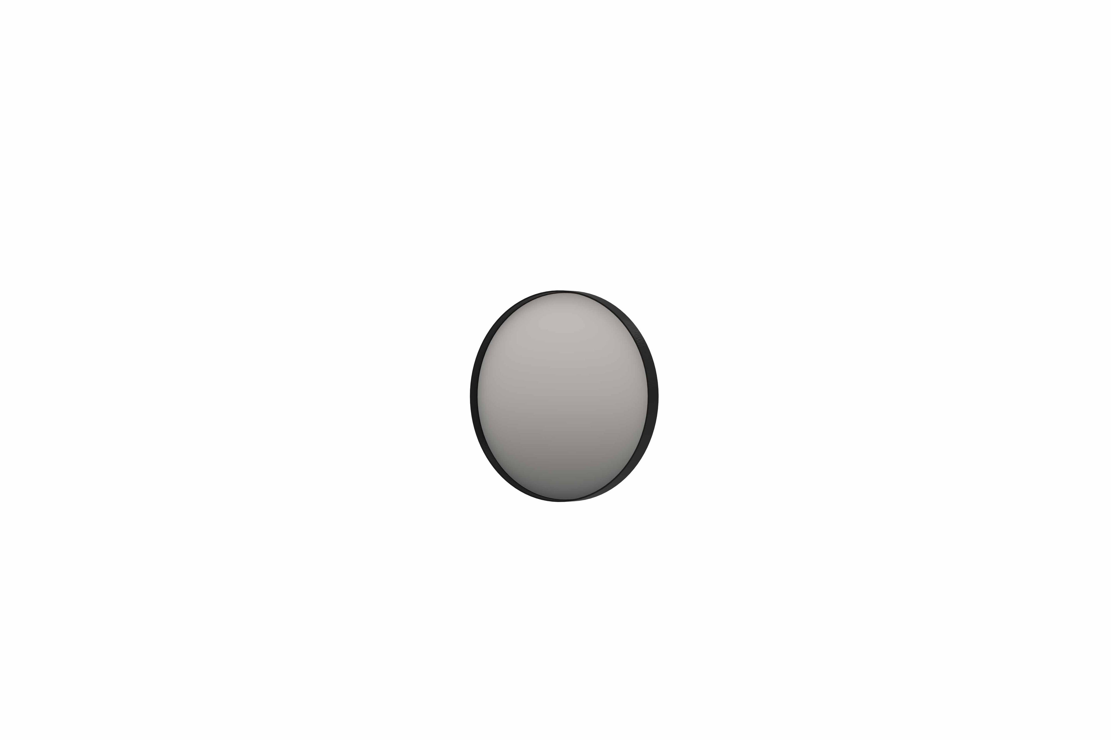 Ink SP17 spiegel rond in kader 100cm indirecte LED - geborsteld metal black