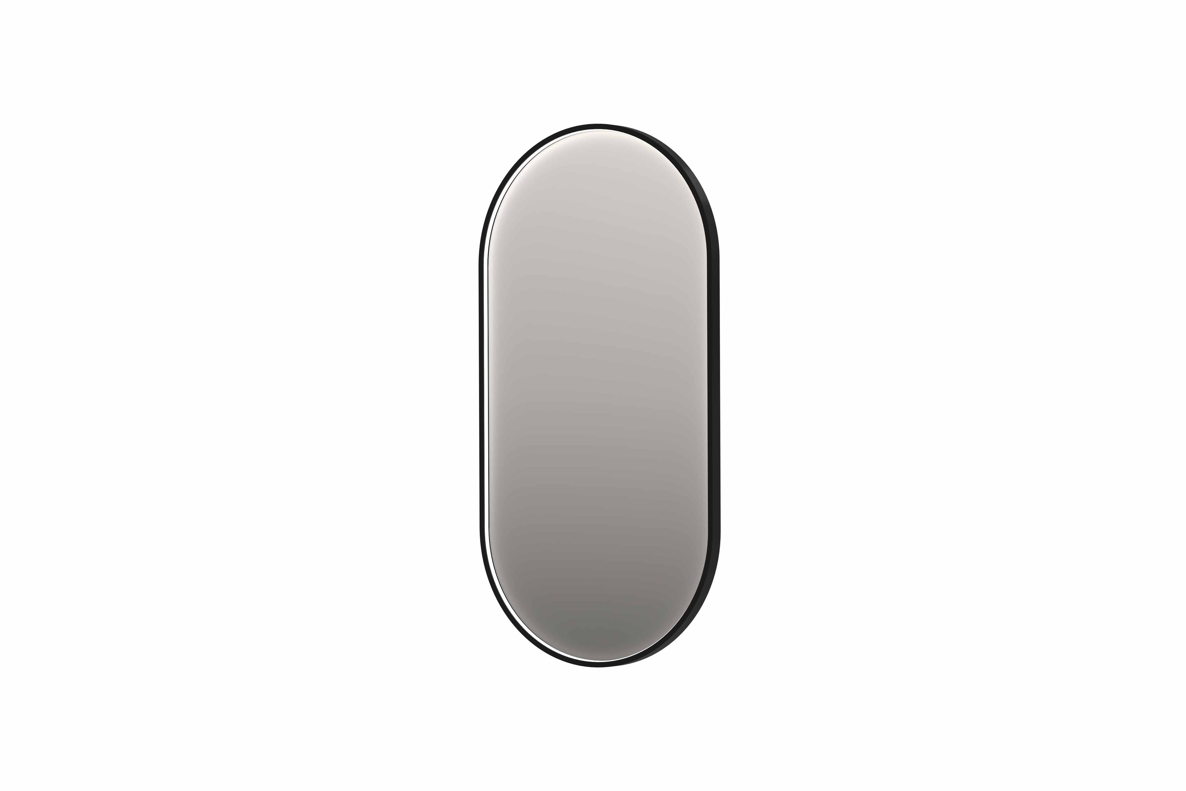 Ink SP21 spiegel ovaal in kader 40x80cm indirecte LED - geborsteld metal black
