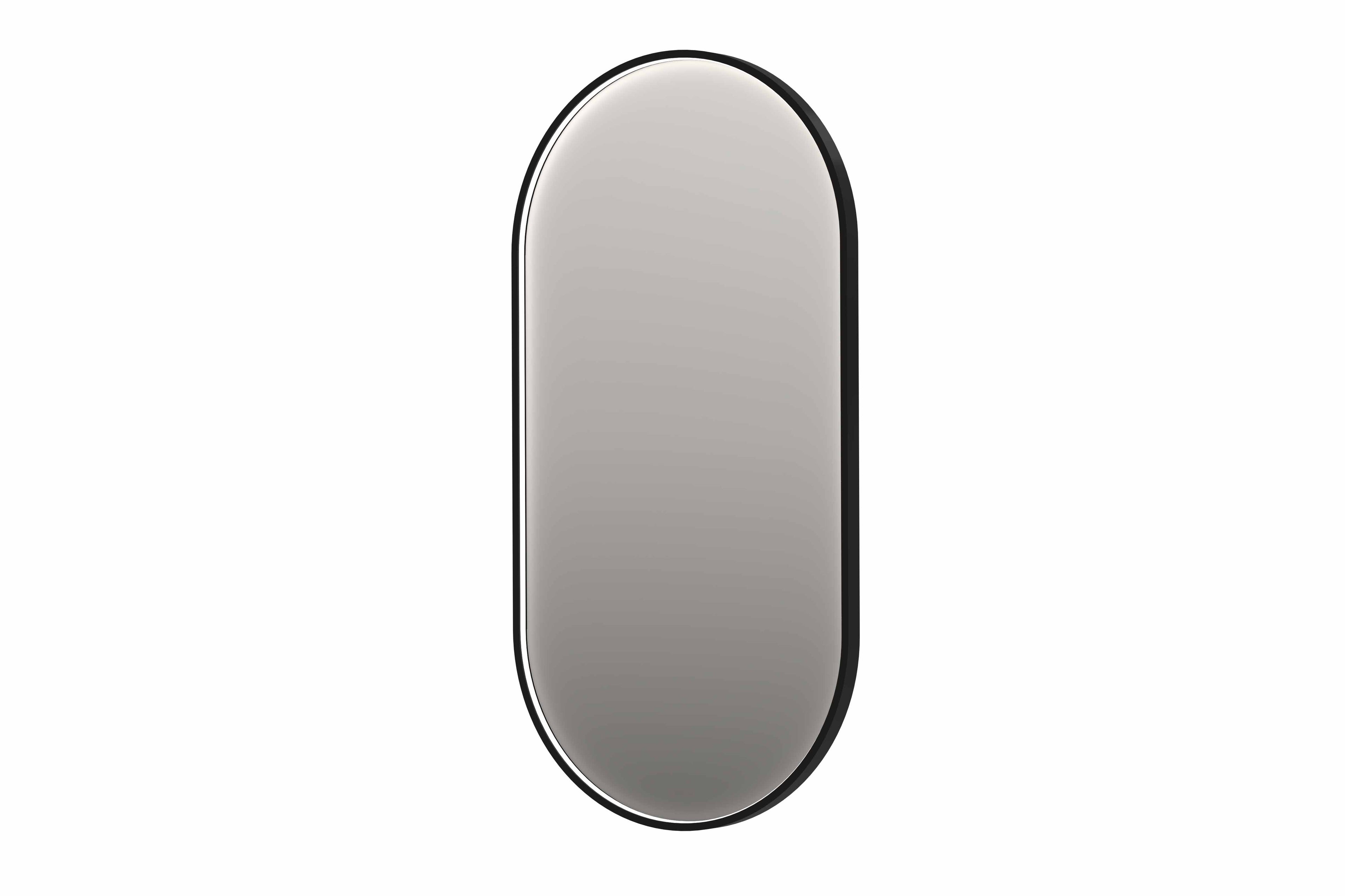 Ink SP21 spiegel ovaal in kader 60x120cm indirecte LED - geborsteld metal black