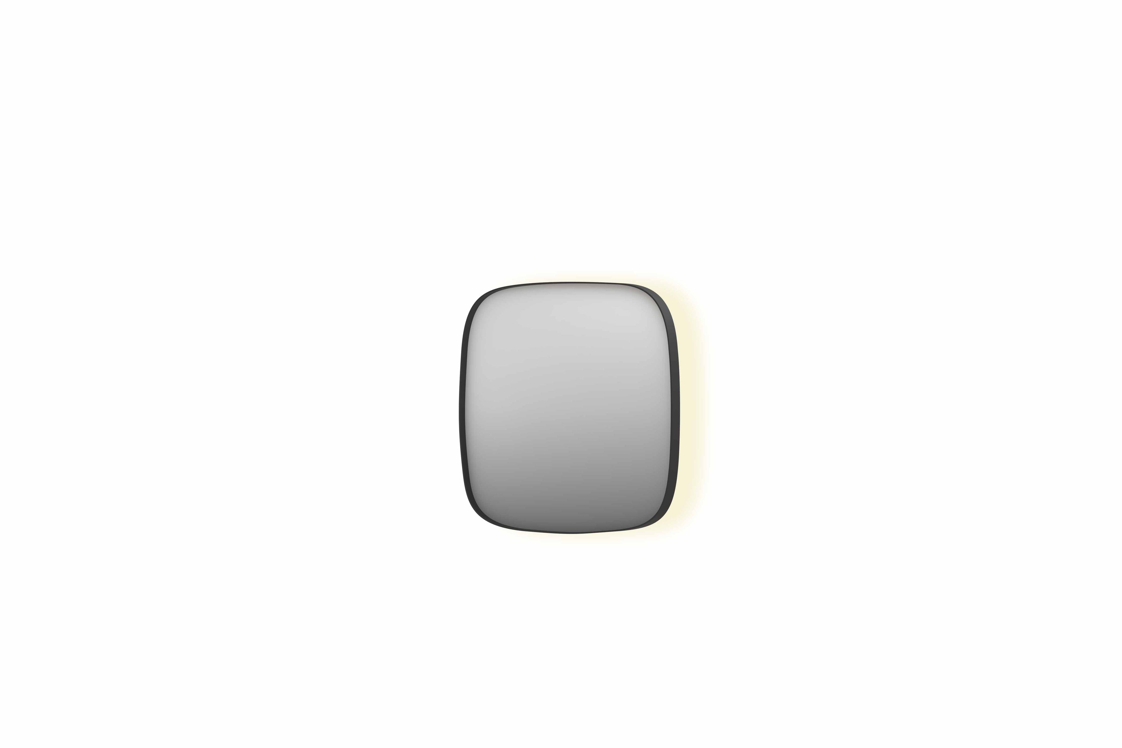 Ink SP30 spiegel contour in kader 40x40cm indirecte LED - mat zwart