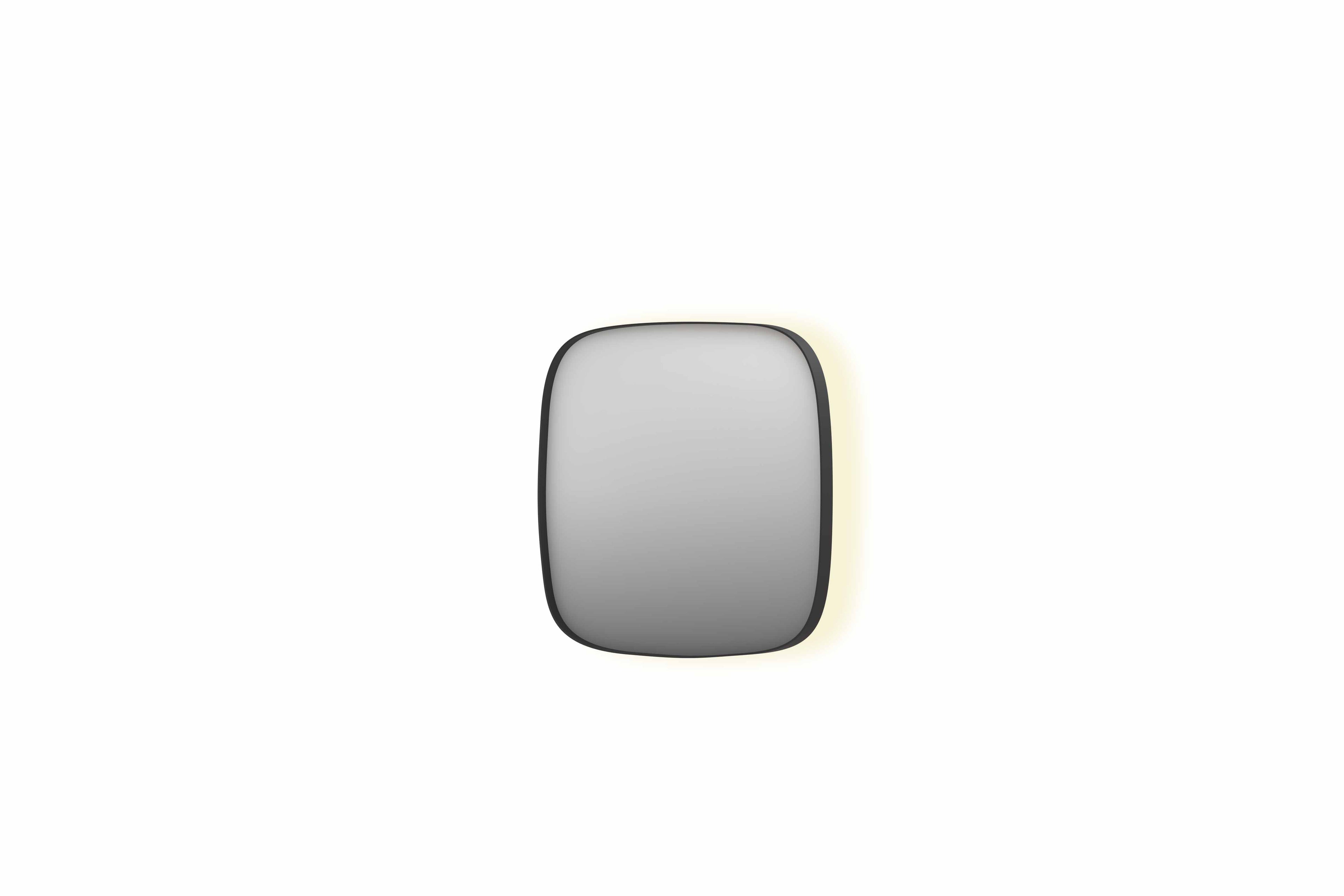 Ink SP30 spiegel contour in kader 60x60cm indirecte LED - mat zwart
