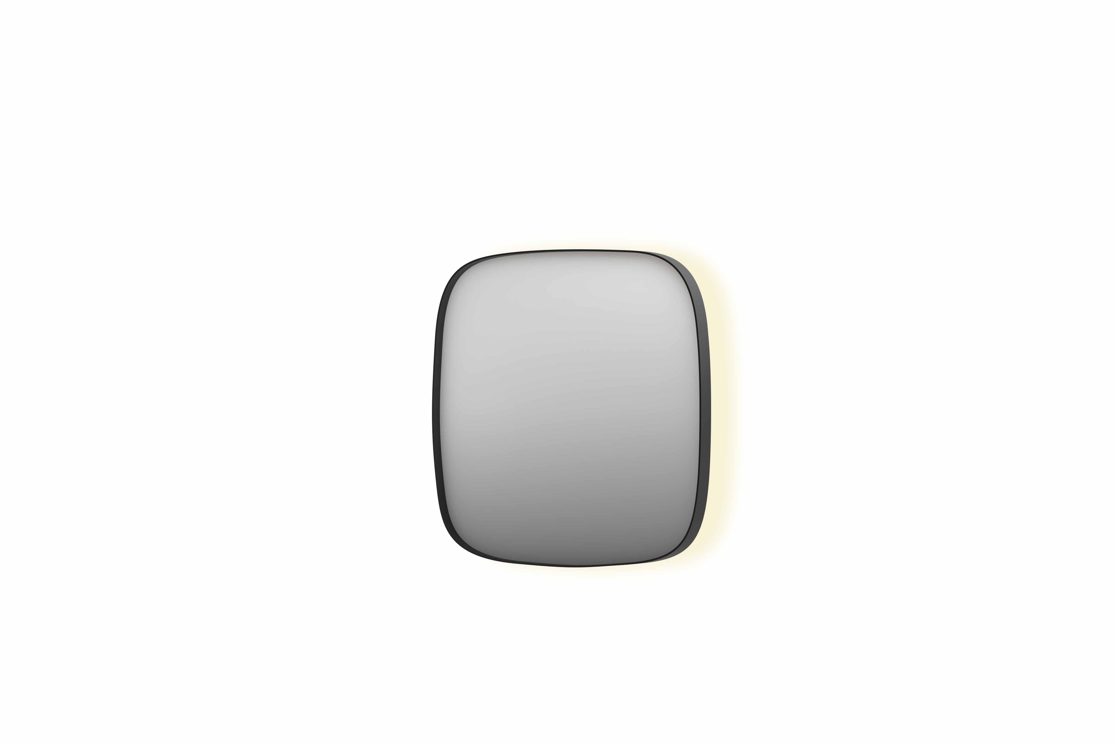 Ink SP30 spiegel contour in kader 80x80cm indirecte LED - geborsteld metal black