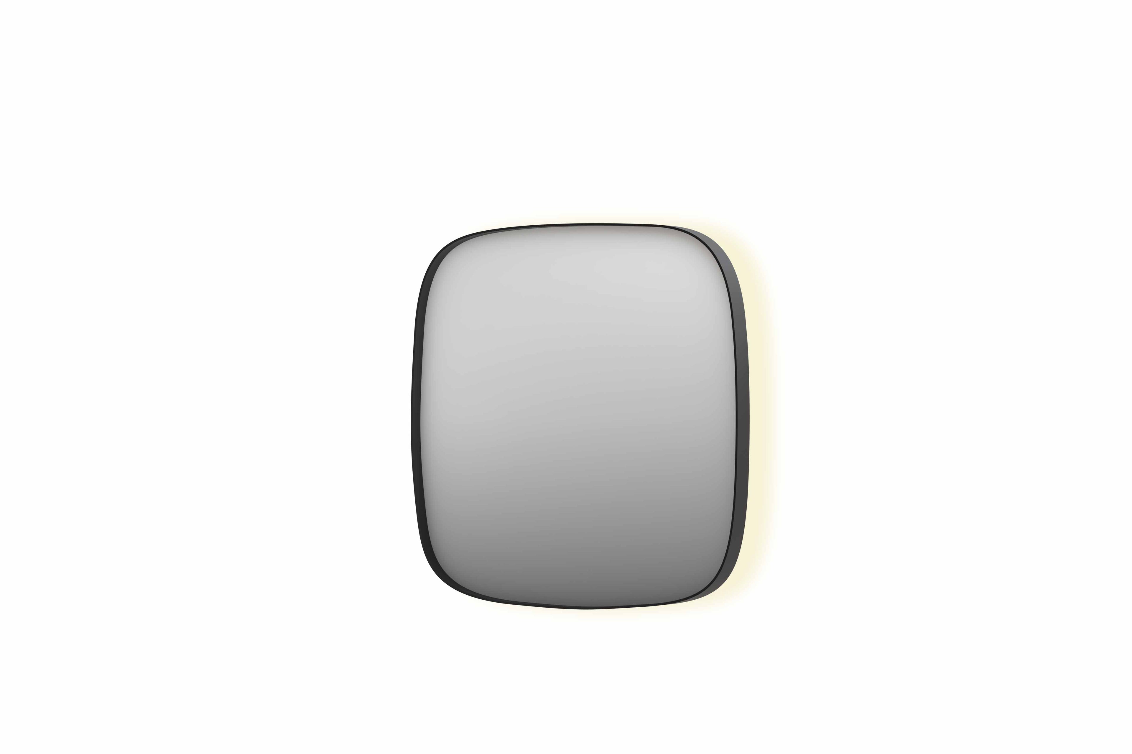 Ink SP30 spiegel contour in kader 100x100cm indirecte LED - geborsteld metal black