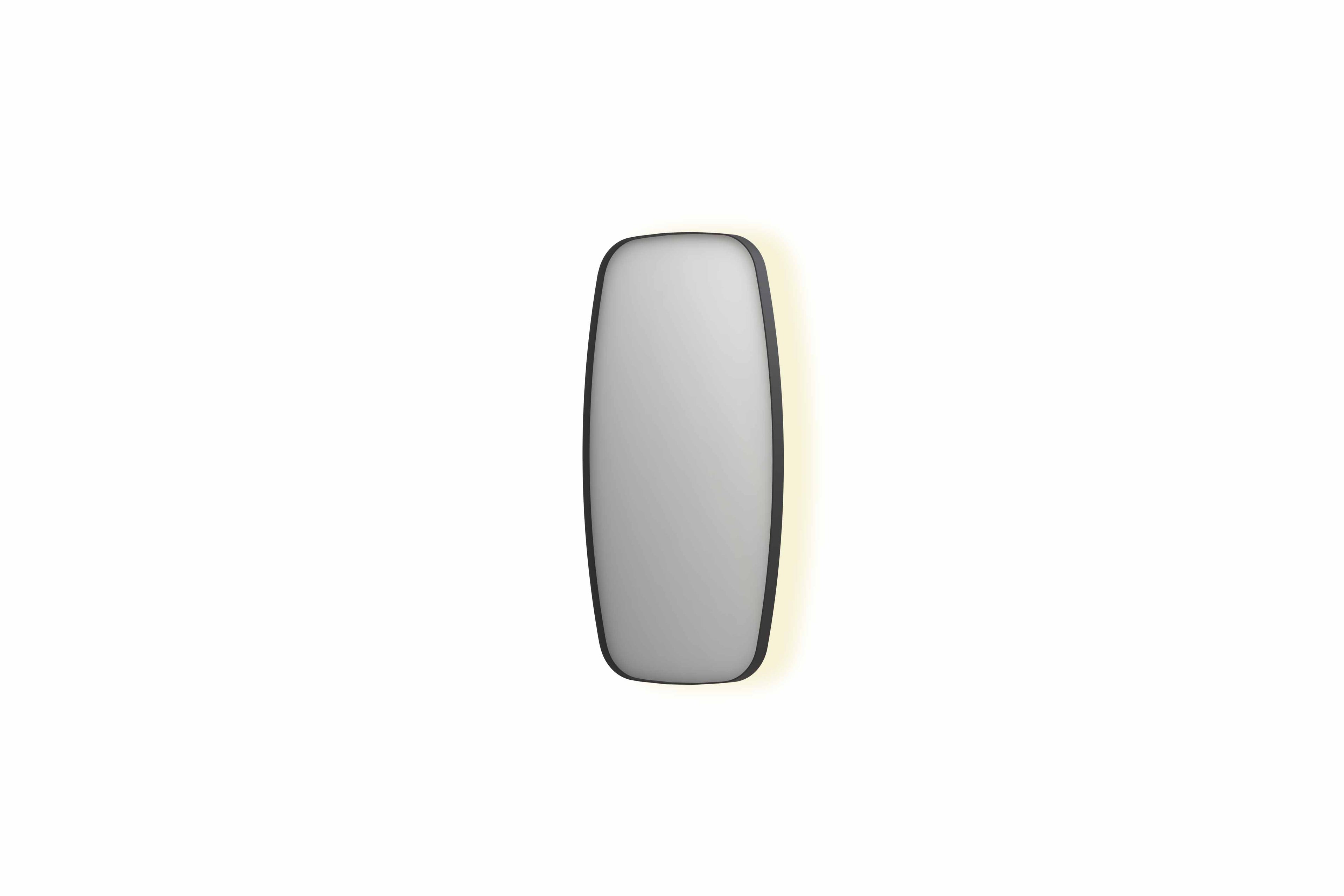 Ink SP30 spiegel contour in kader 40x80cm indirecte LED - mat zwart