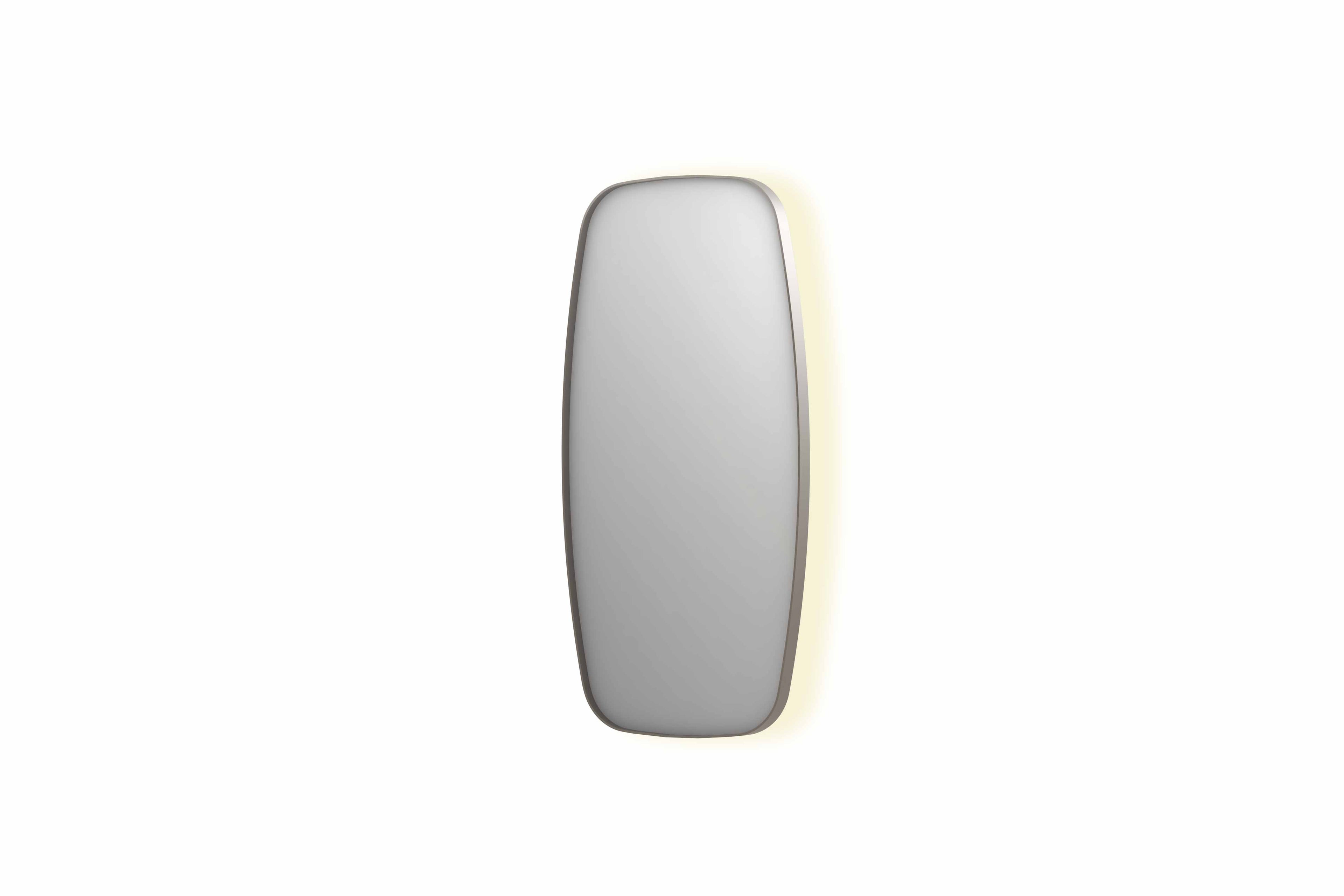 Ink SP30 spiegel contour in kader 50x100cm indirecte LED - geborsteld RVS