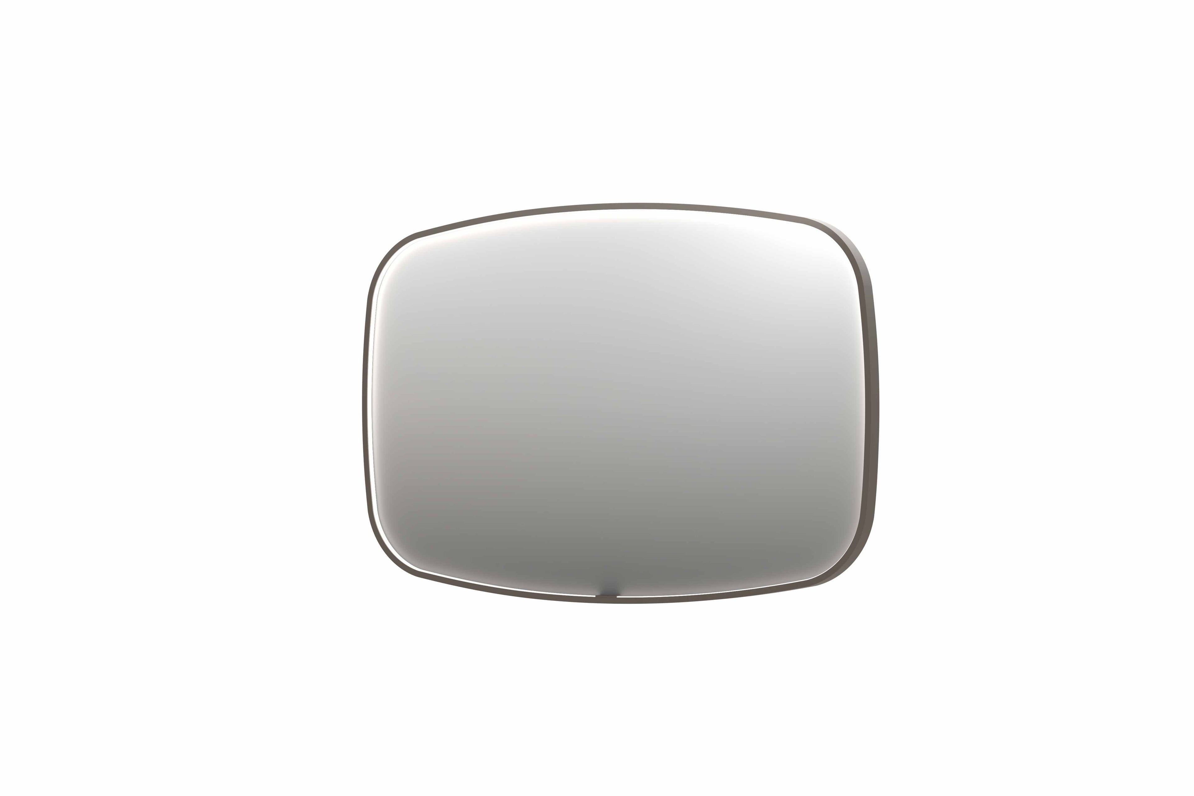 Ink SP31 spiegel contour in kader 100x80cm directe LED - geborsteld rvs