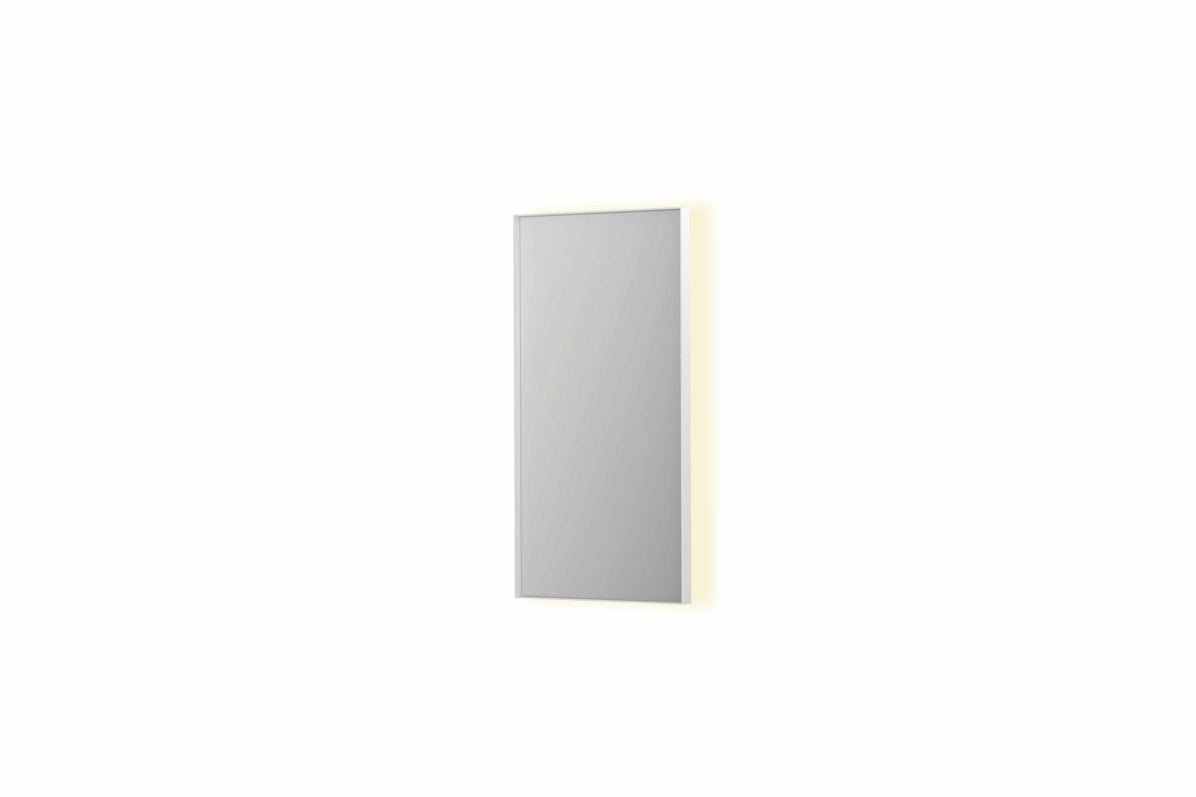Ink SP32 spiegel in kader 40x80cm indirecte LED verlichting rondom - mat wit
