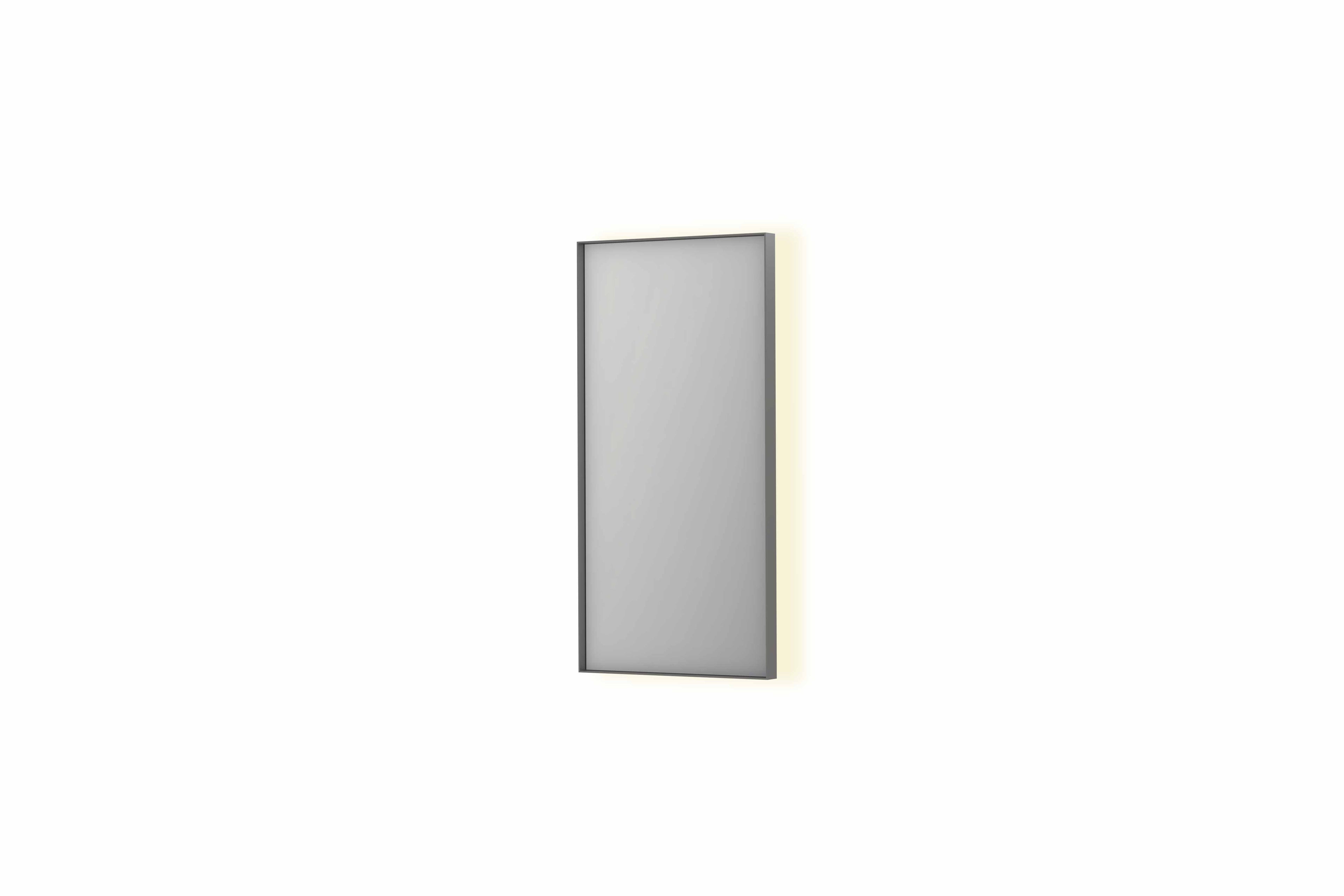Ink SP32 spiegel in kader 40x80cm indirecte LED verlichting rondom - geborsteld RVS
