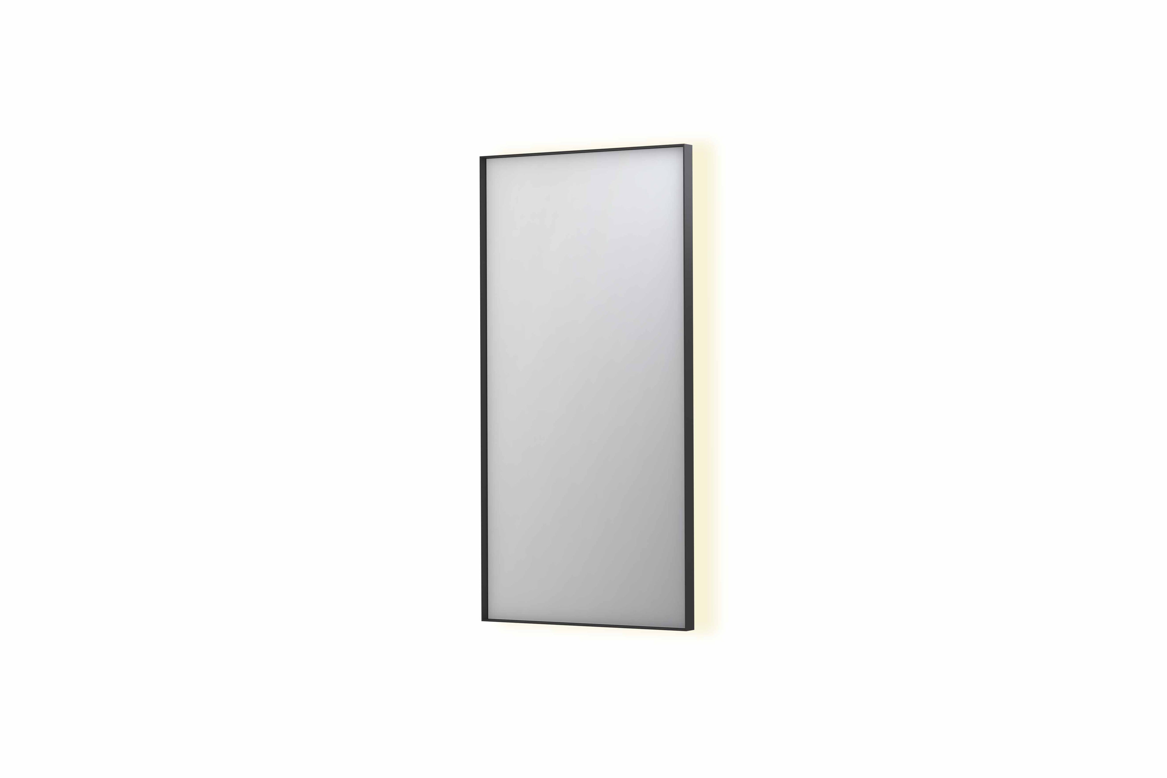 Ink SP32 spiegel in kader 50x100cm indirecte LED verlichting rondom - mat zwart