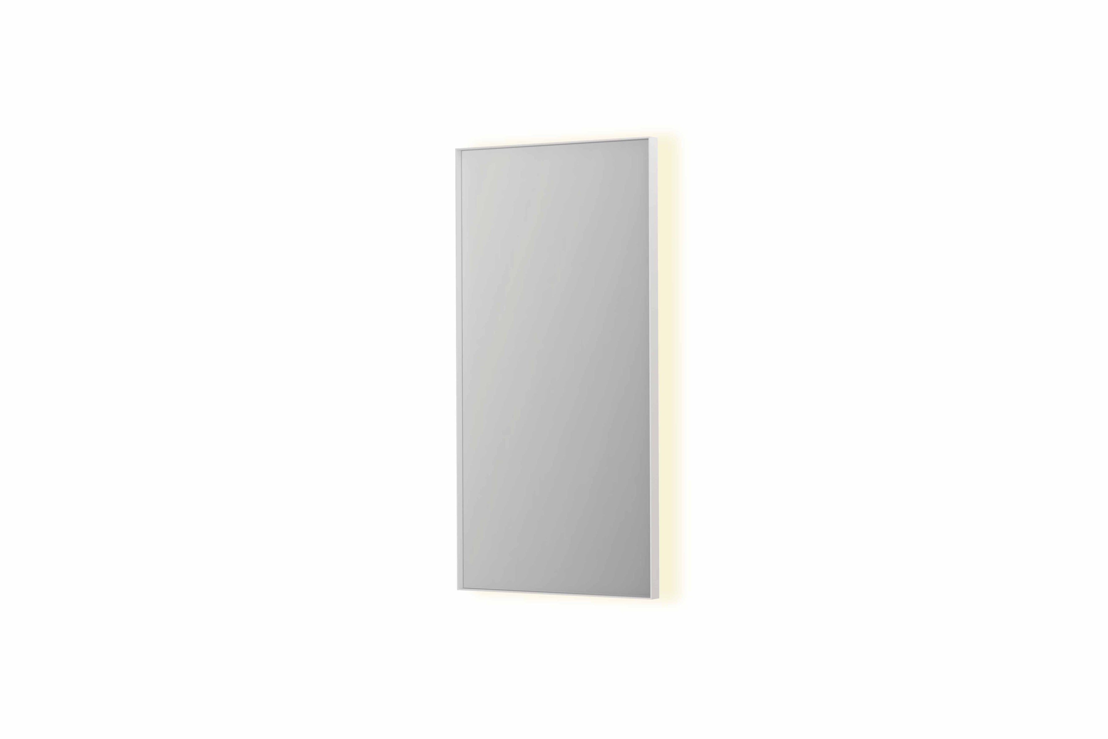 Ink SP32 spiegel in kader 50x100cm indirecte LED verlichting rondom - mat wit