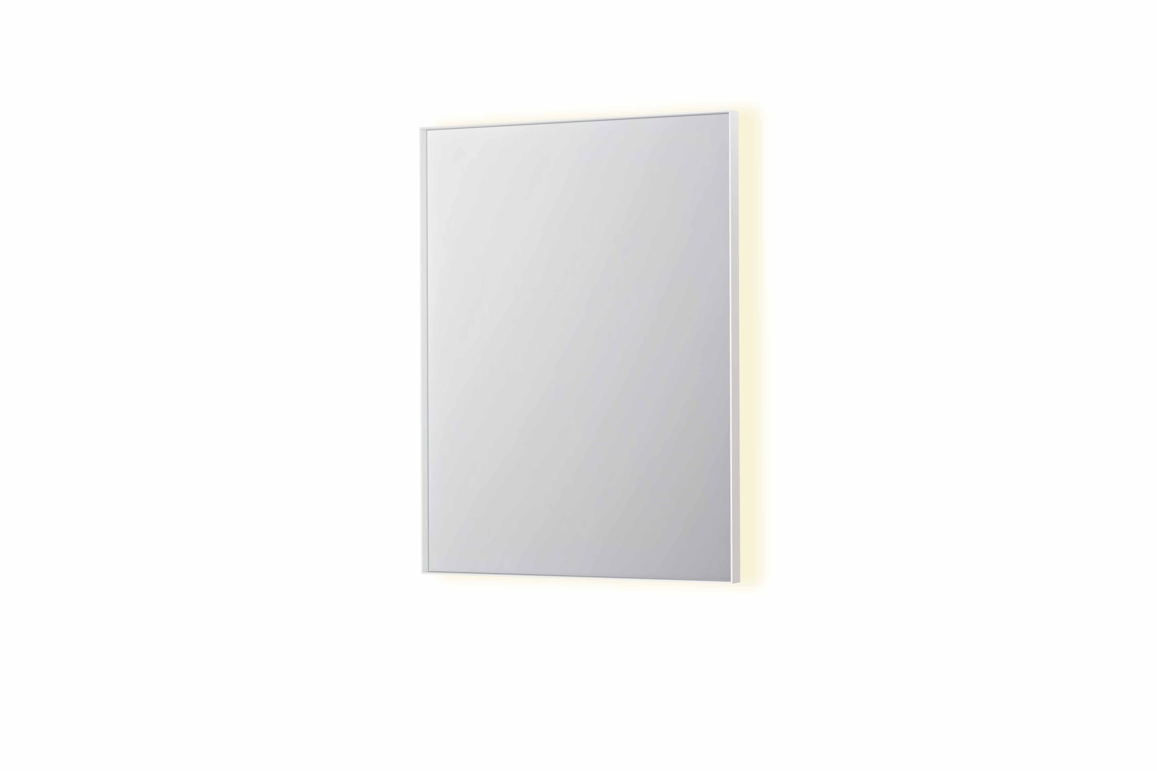 Ink SP32 spiegel in kader 60x80cm indirecte LED verlichting rondom - mat wit