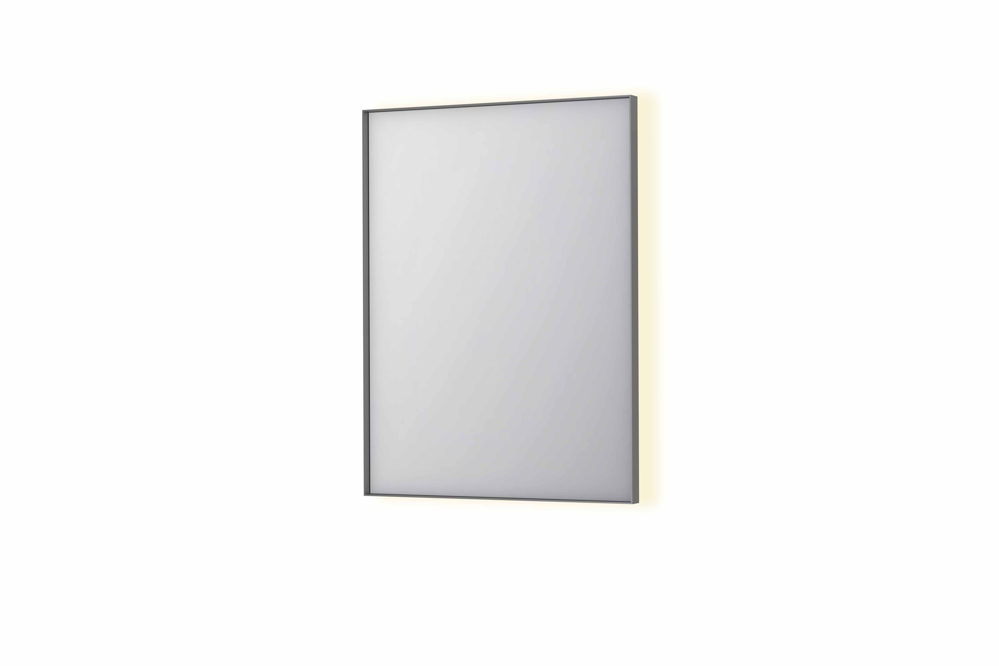 Ink SP32 spiegel in kader 60x80cm indirecte LED verlichting rondom - geborsteld RVS