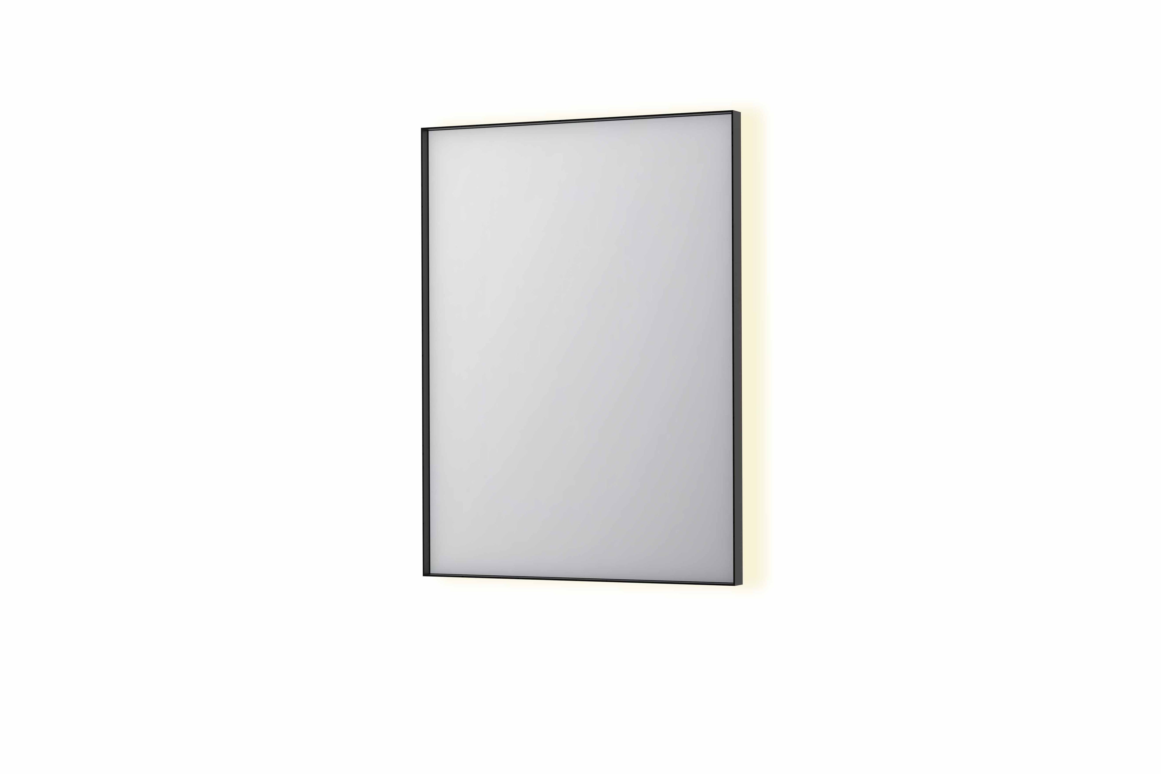 Ink SP32 spiegel in kader 60x80cm indirecte LED verlichting rondom - geborsteld metal black