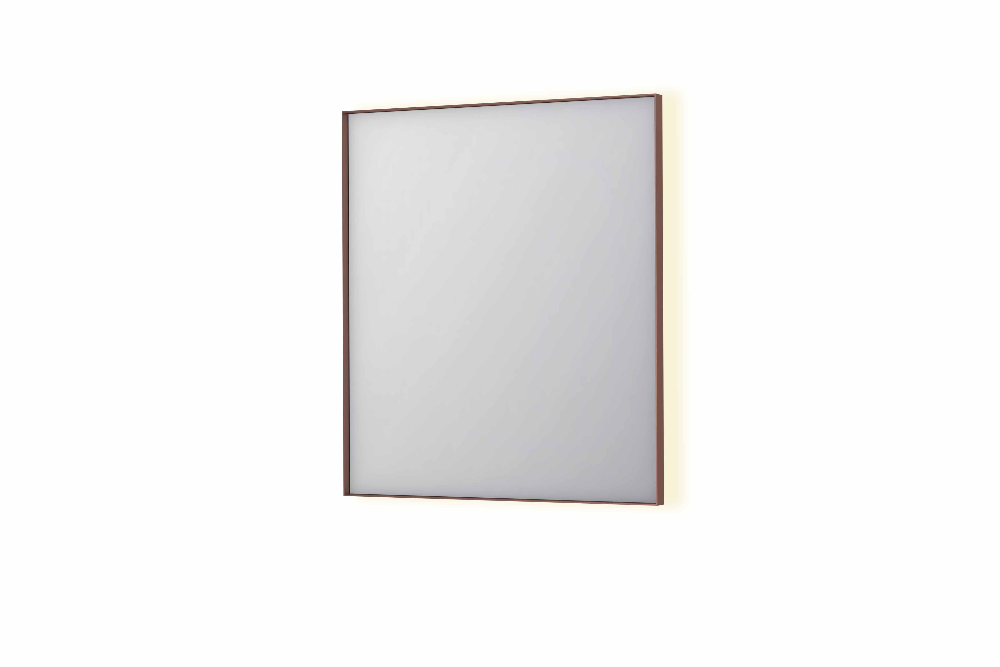 Ink SP32 spiegel in kader 70x80cm indirecte LED verlichting rondom - geborsteld koper