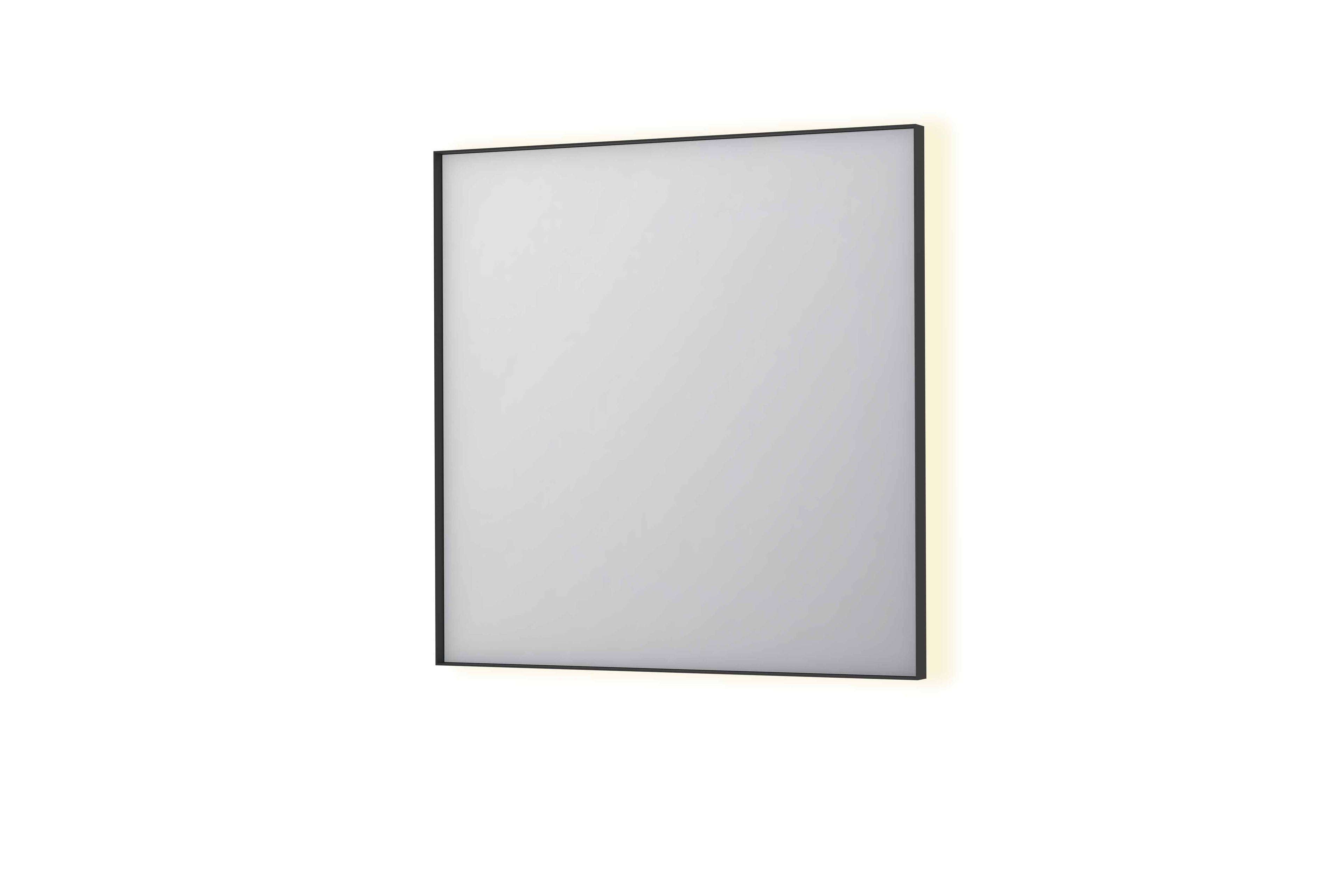 Ink SP32 spiegel in kader 80x80cm indirecte LED verlichting rondom - mat zwart