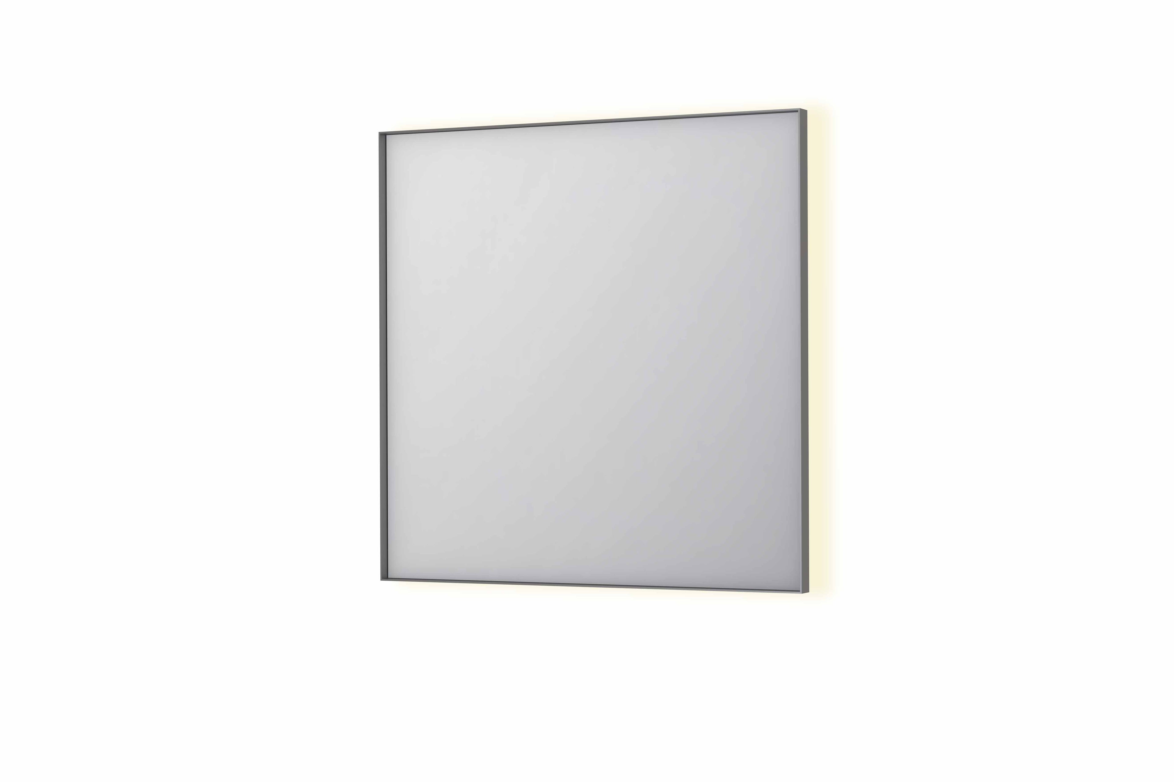 Ink SP32 spiegel in kader 80x80cm indirecte LED verlichting rondom - geborsteld RVS