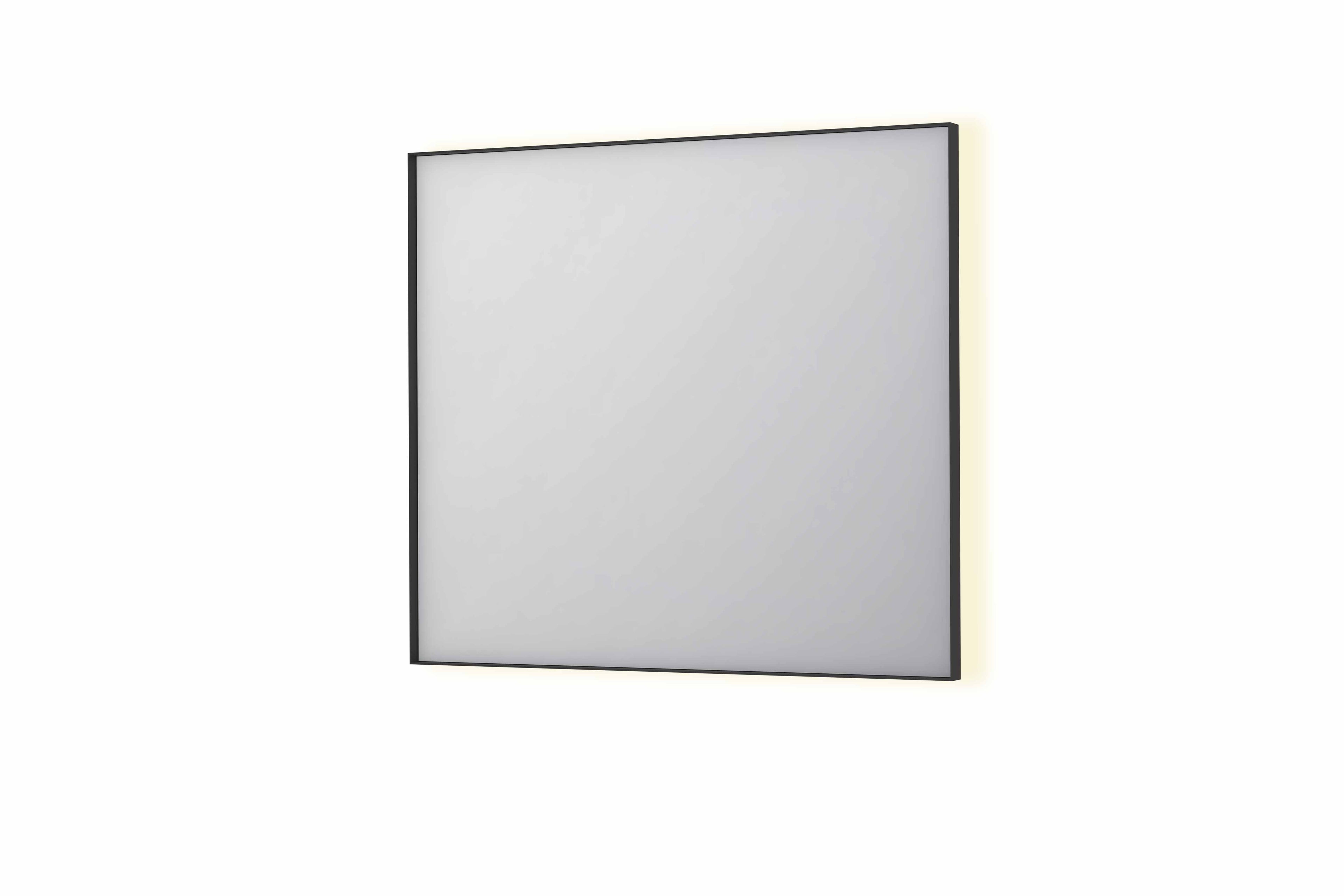 Ink SP32 spiegel in kader 90x80cm indirecte LED verlichting rondom - mat zwart