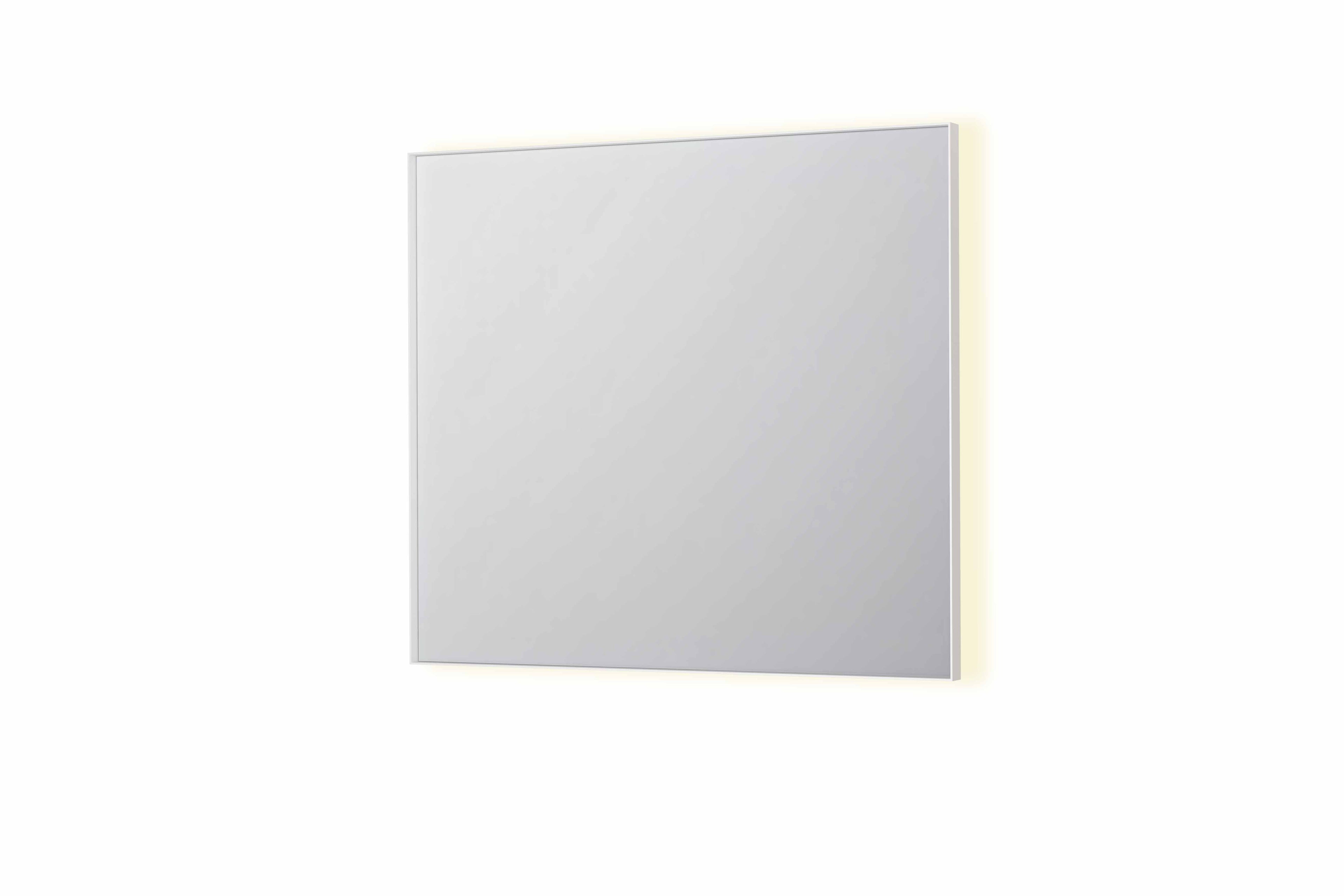 Ink SP32 spiegel in kader 90x80cm indirecte LED verlichting rondom - mat wit