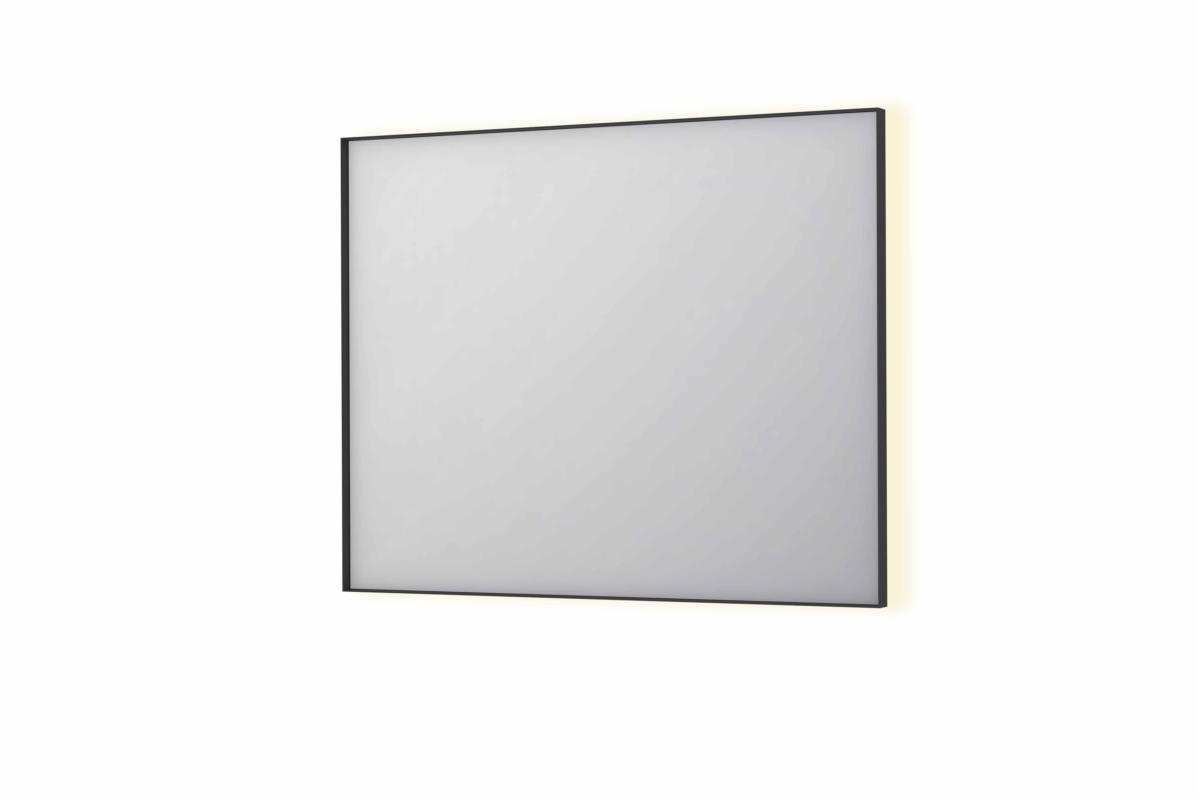Ink SP32 spiegel in kader 100x80cm indirecte LED verlichting rondom - mat zwart