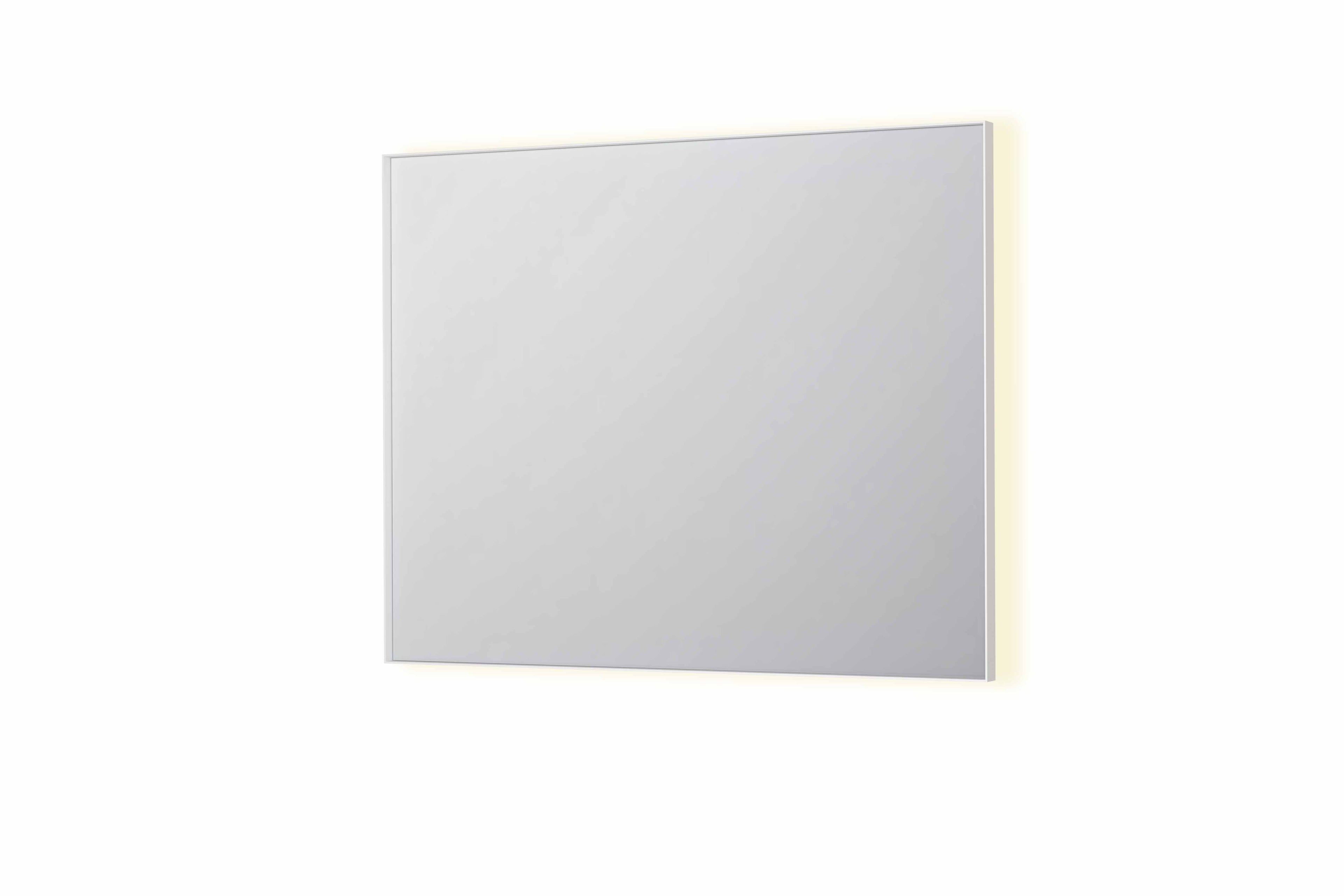 Ink SP32 spiegel in kader 100x80cm indirecte LED verlichting rondom - mat wit