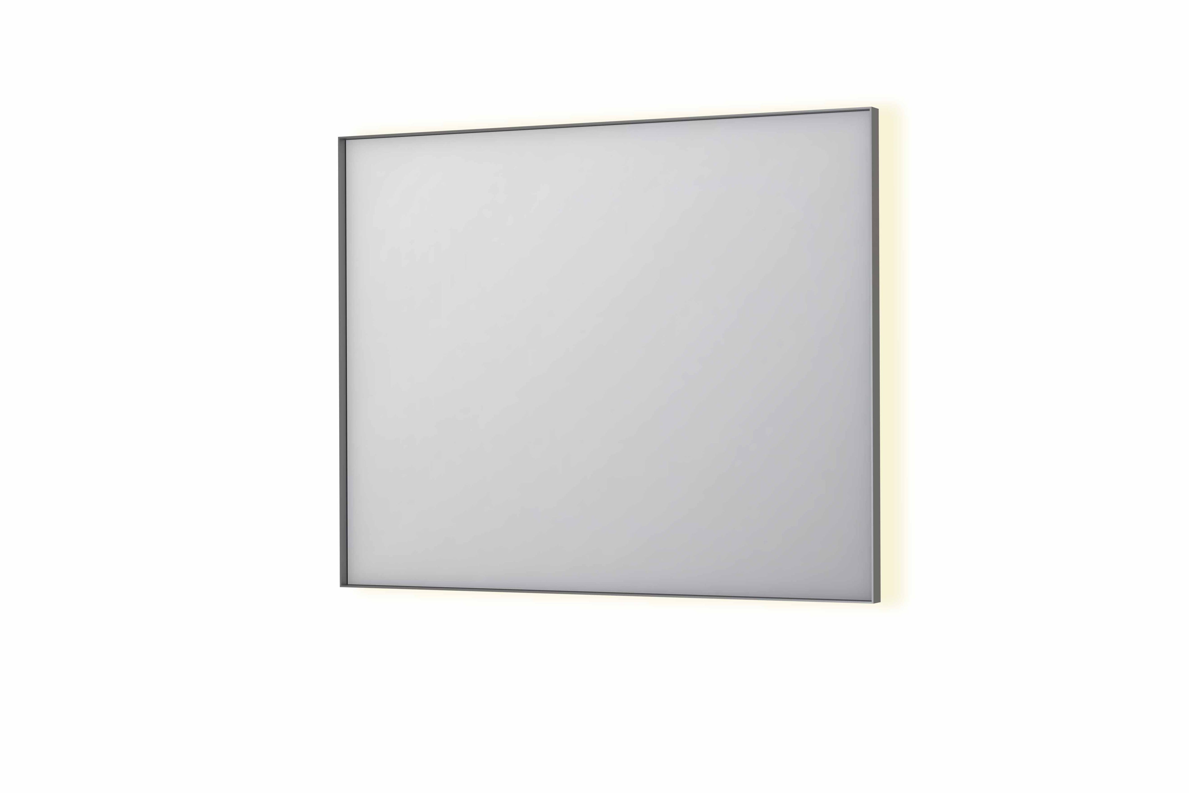Ink SP32 spiegel in kader 100x80cm indirecte LED verlichting rondom - geborsteld RVS
