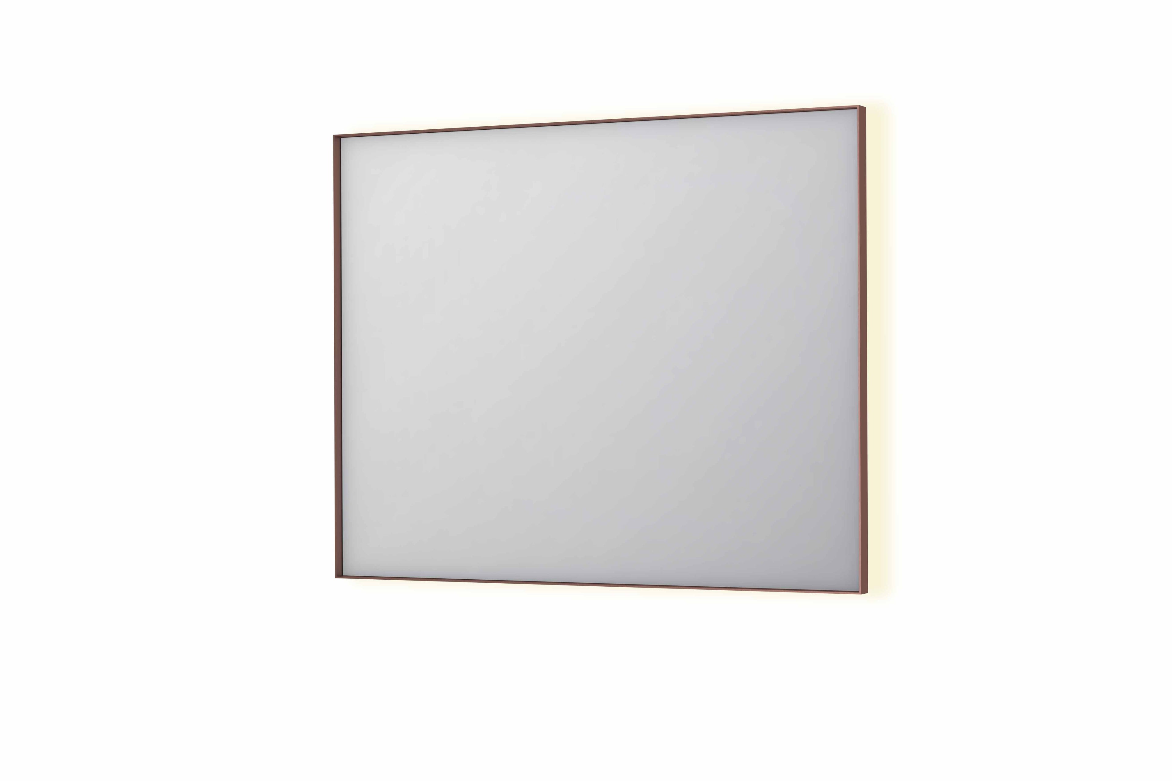 Ink SP32 spiegel in kader 100x80cm indirecte LED verlichting rondom - geborsteld koper