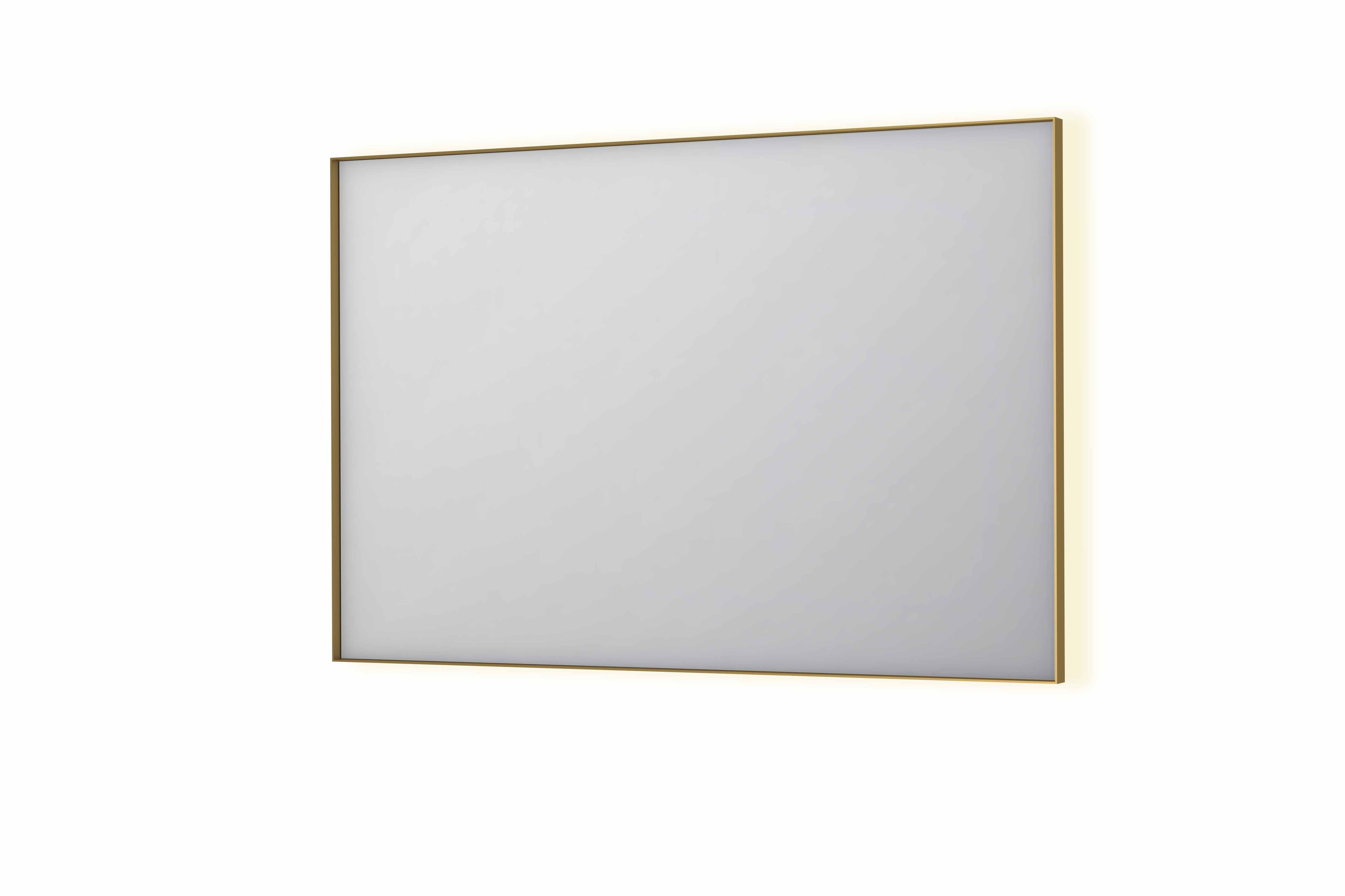 Ink SP32 spiegel in kader 120x80cm indirecte LED verlichting rondom - Geborsteld Mat Goud