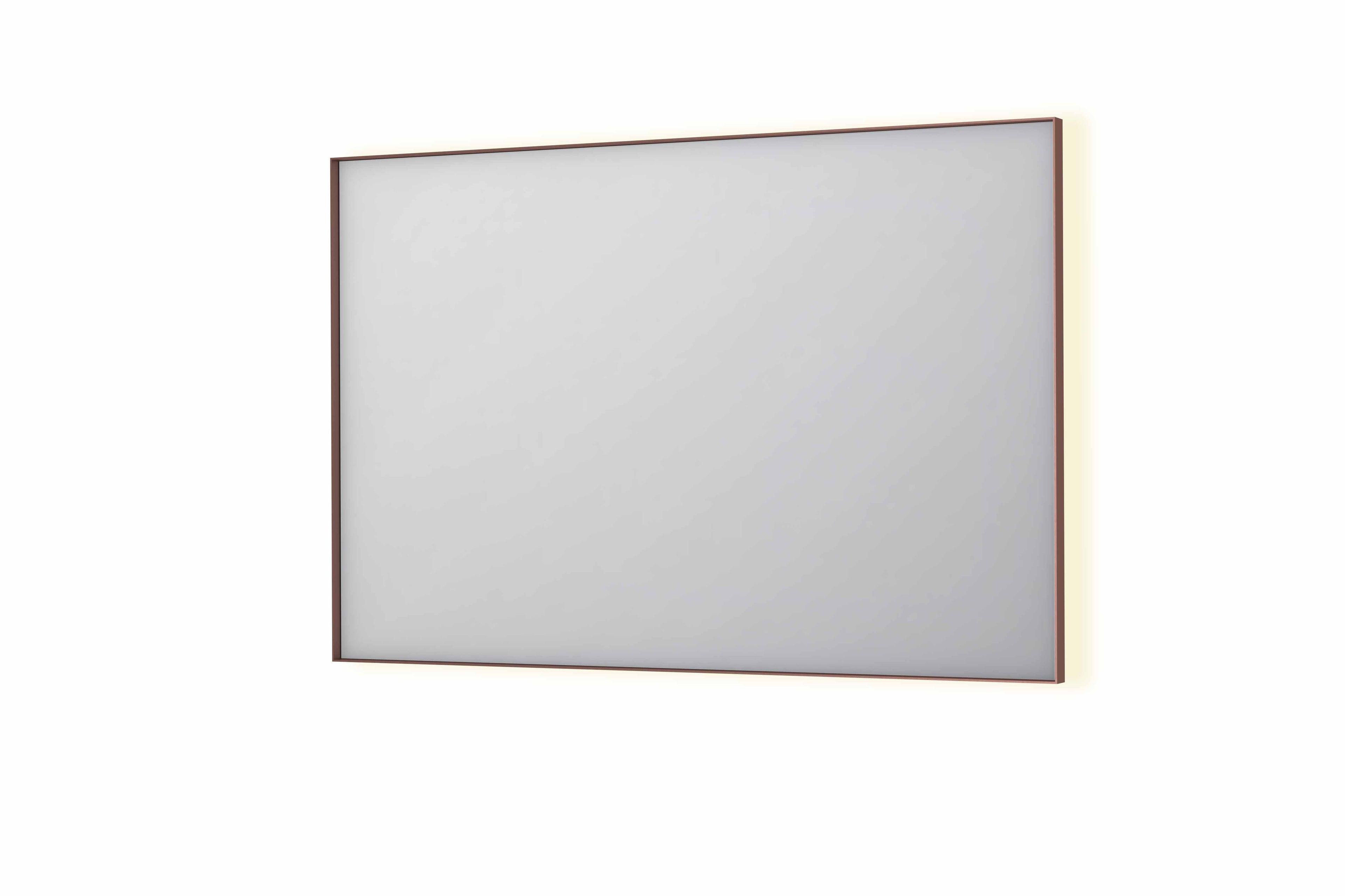 Ink SP32 spiegel in kader 120x80cm indirecte LED verlichting rondom - geborsteld koper