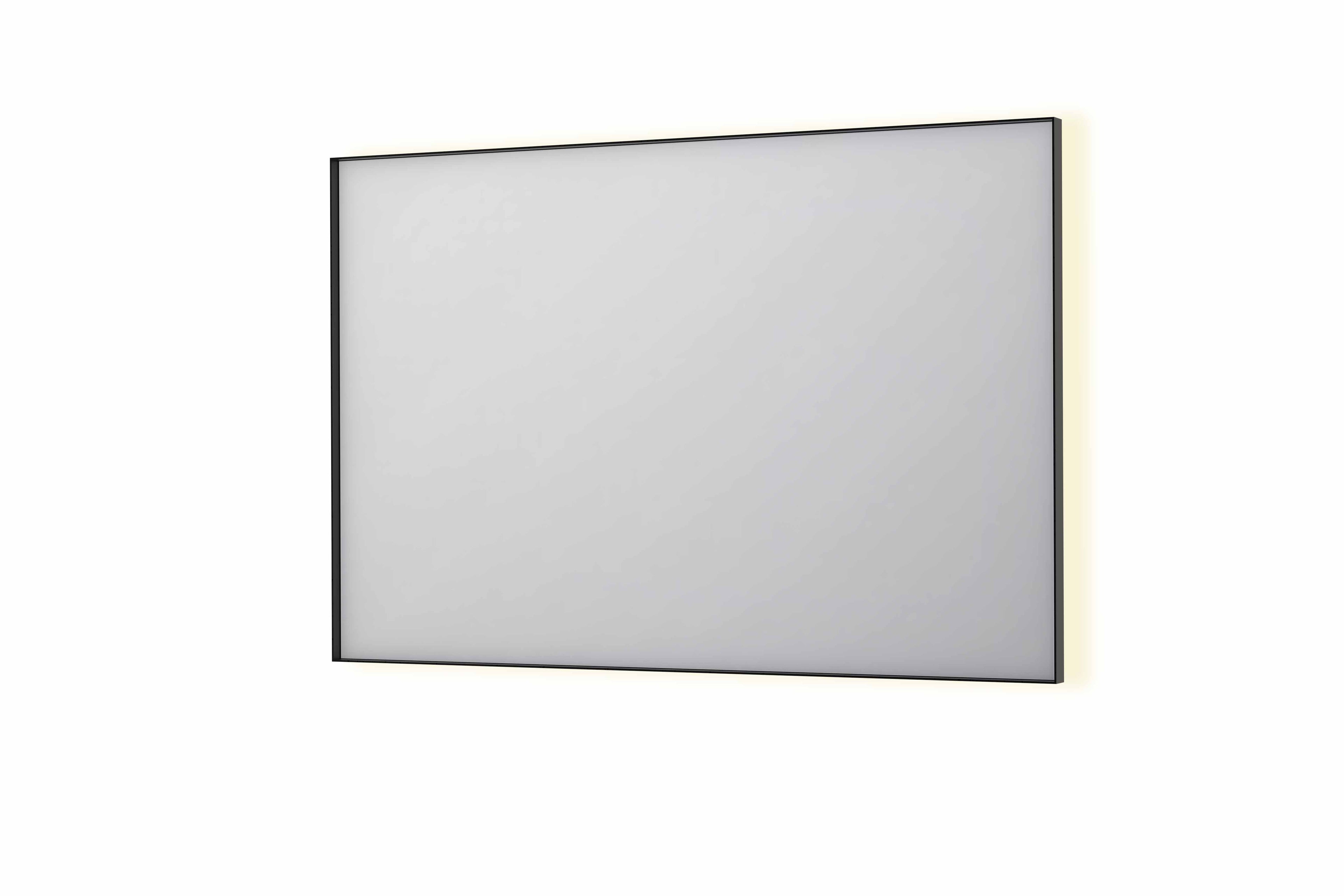 Ink SP32 spiegel in kader 120x80cm indirecte LED verlichting rondom - geborsteld metal black