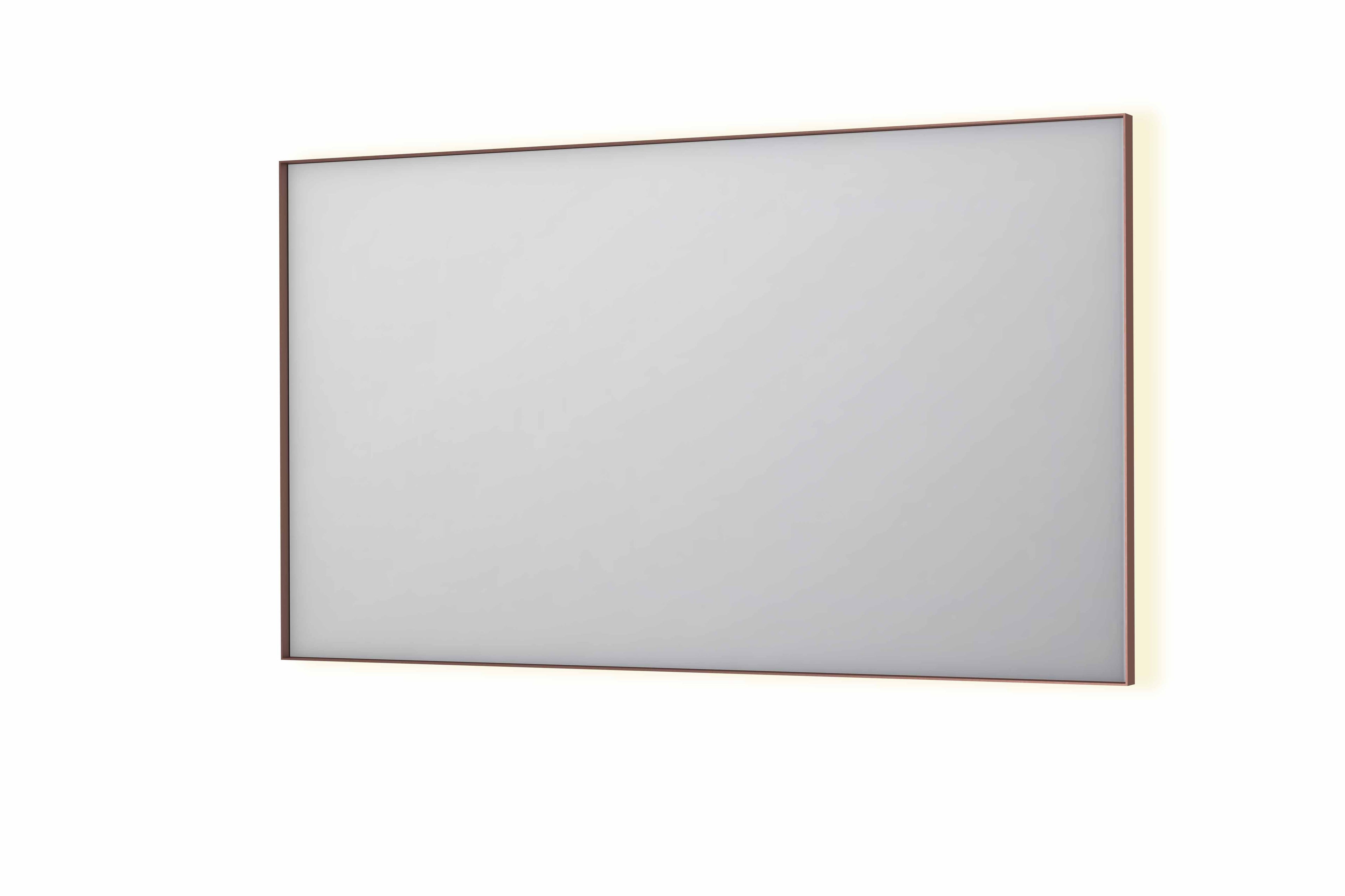 Ink SP32 spiegel in kader 140x80cm indirecte LED verlichting rondom - geborsteld koper